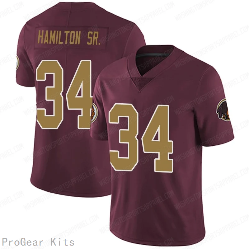 Antonio Hamilton Sr Washington Commanders Game Jersey No.34 Burgundy NFL Football Fan Wear