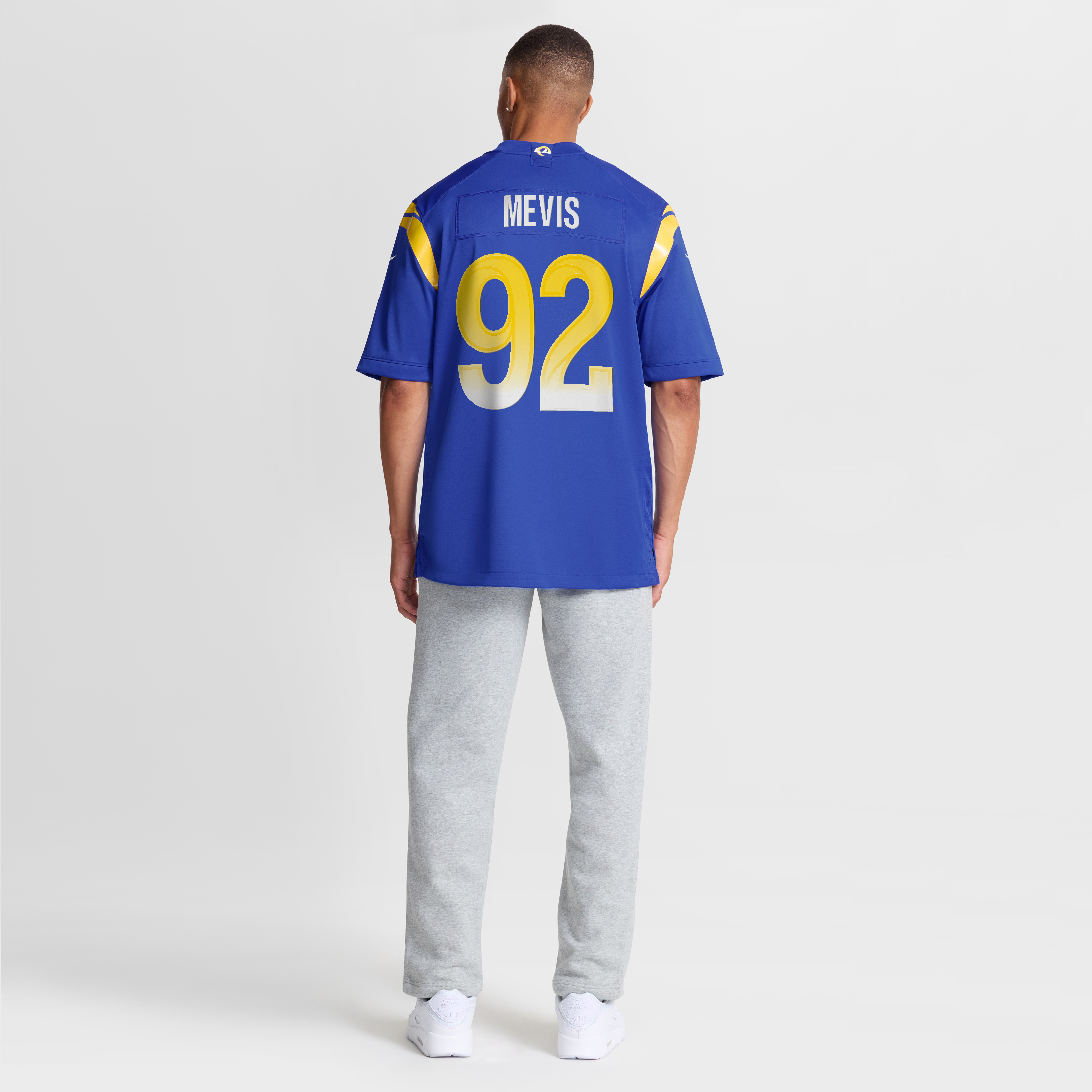Harrison Mevis Los Angeles Rams Game Jersey Royal NFL Football Fan Wear Harrison Mevis