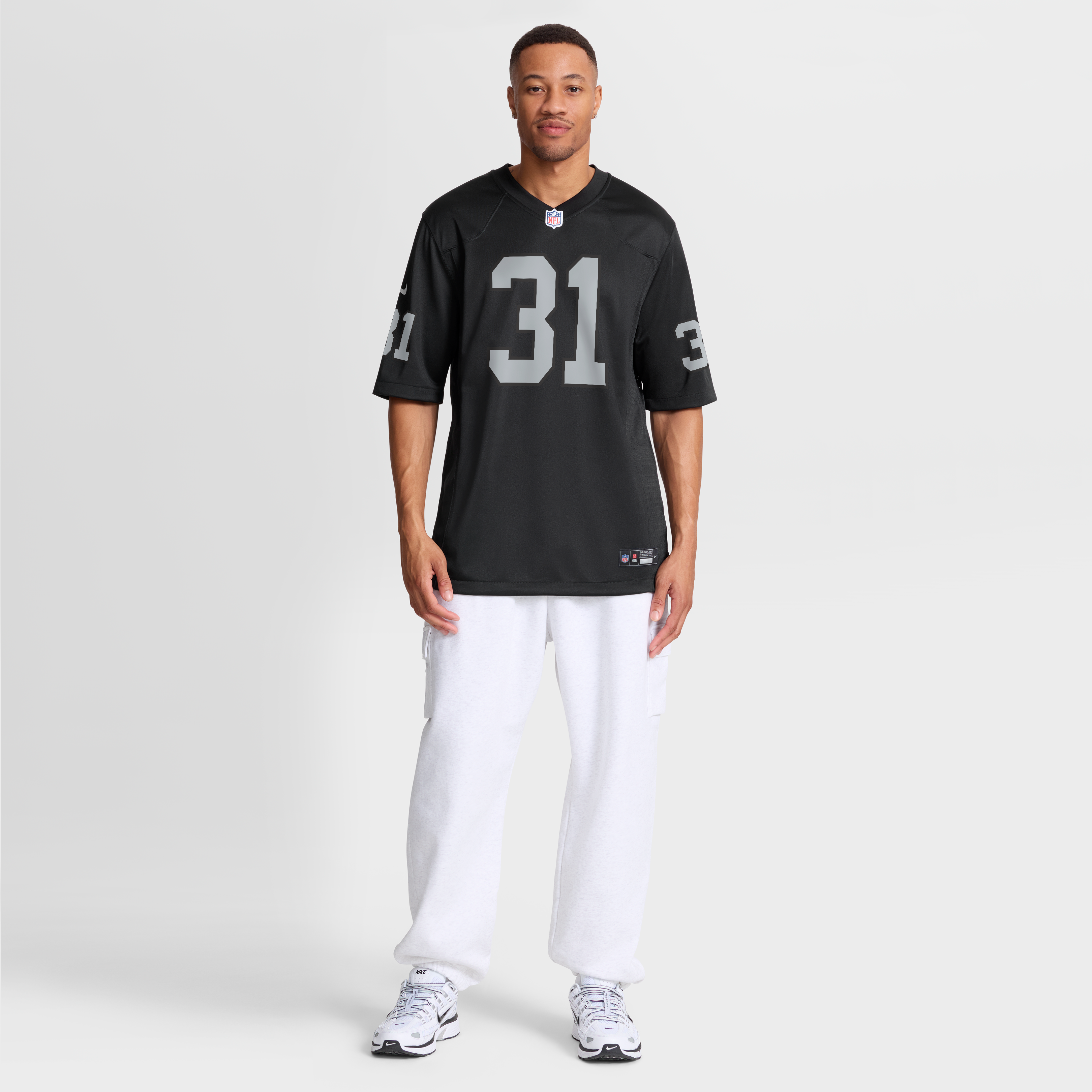 Raheem Mostert Las Vegas Raiders Game Jersey Black NFL Football Fan Wear Raheem Mostert