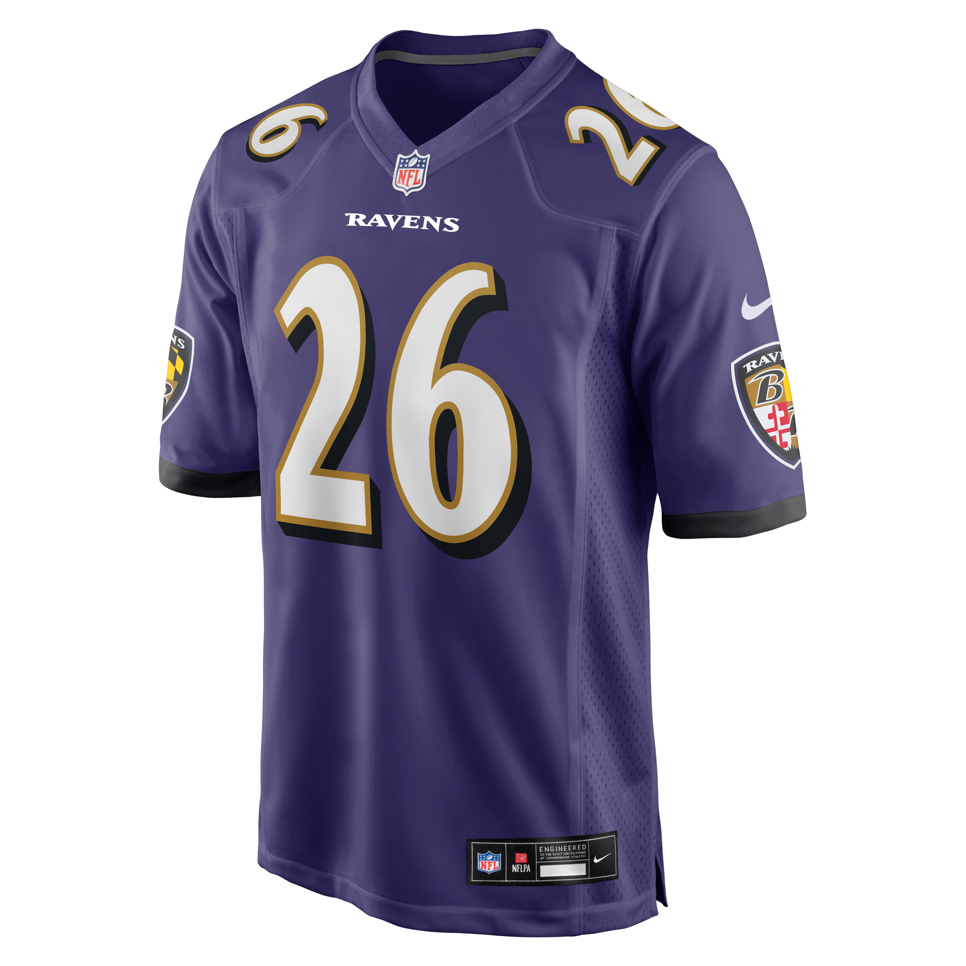 Rasheen Ali Baltimore Ravens Game Jersey Purple NFL Football Fan Wear Rasheen Ali