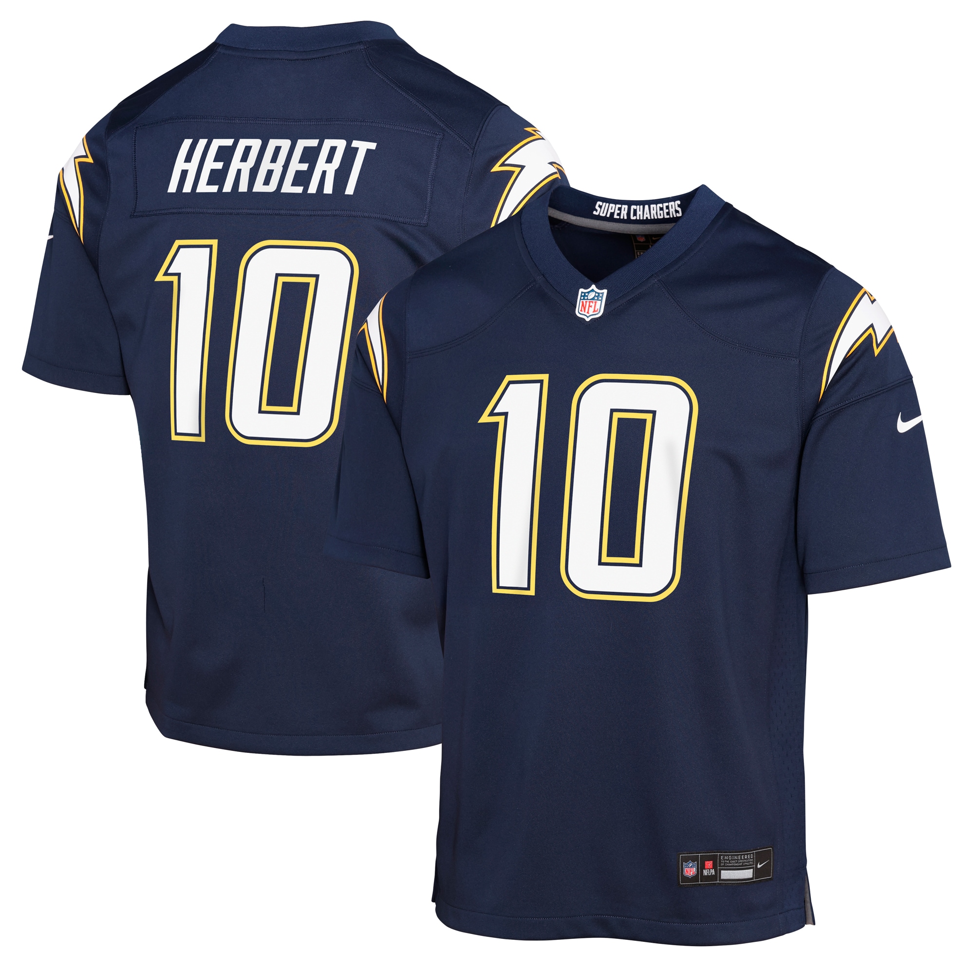 Justin Herbert Los Angeles Chargers Player Jersey No.10 Navy NFL Football Fan Wear Justin Herbert