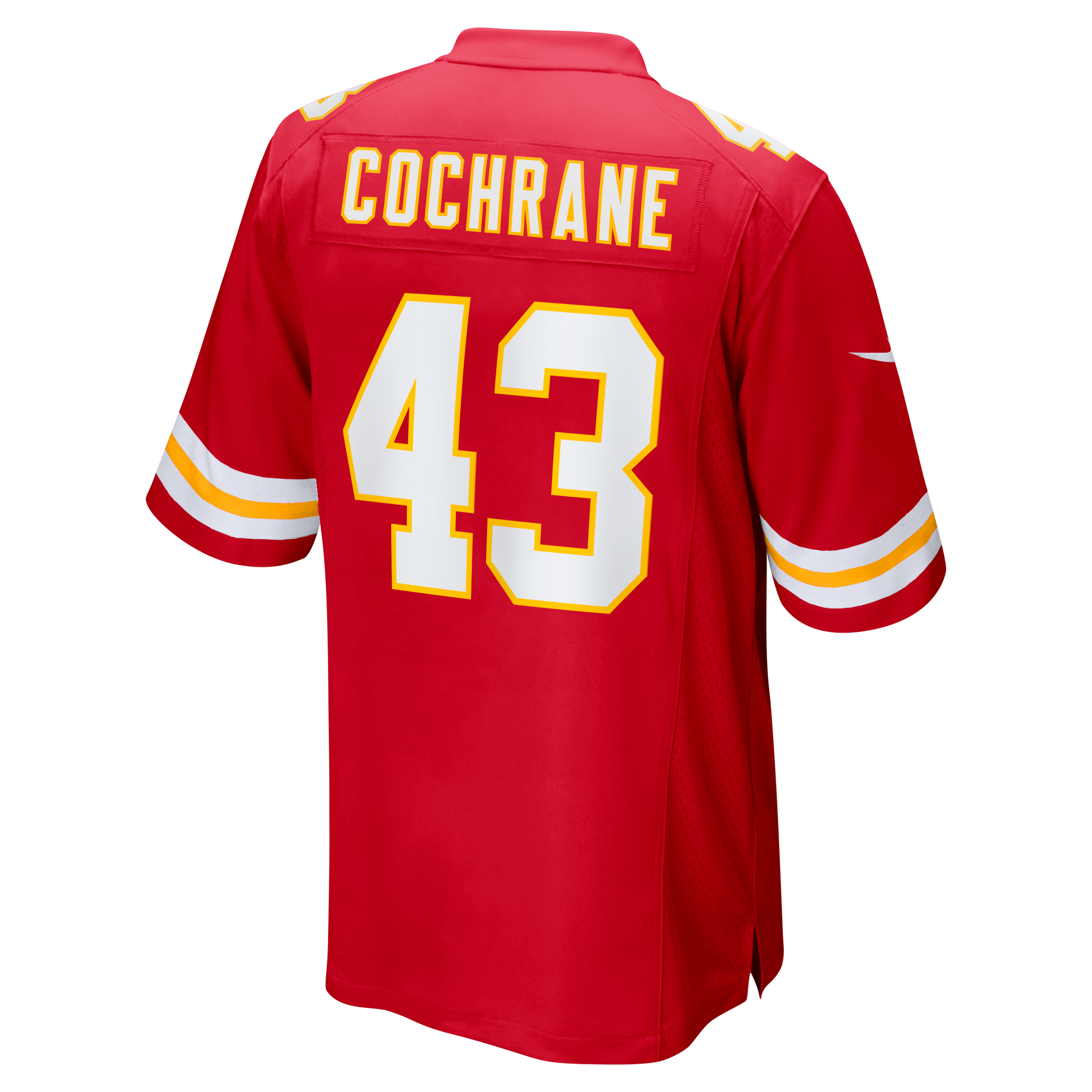 Jack Cochrane Kansas City Chiefs Player Jersey Red NFL Football Fan Wear Jack Cochrane