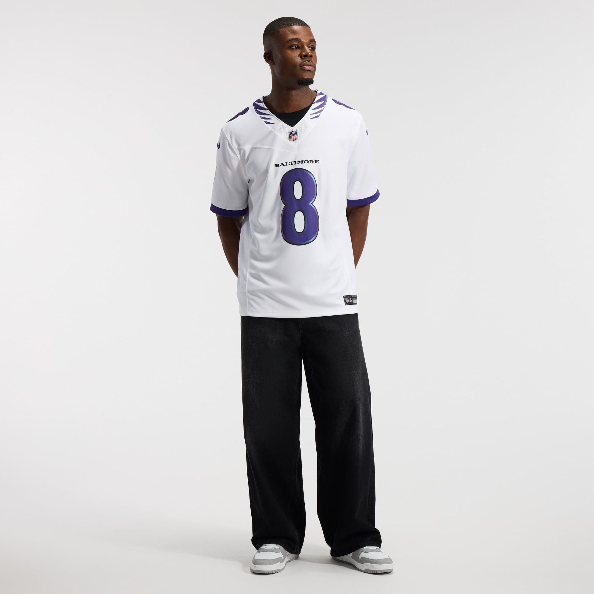 Lamar Jackson Baltimore Ravens Limited Jersey White NFL Football Fan Wear Lamar Jackson