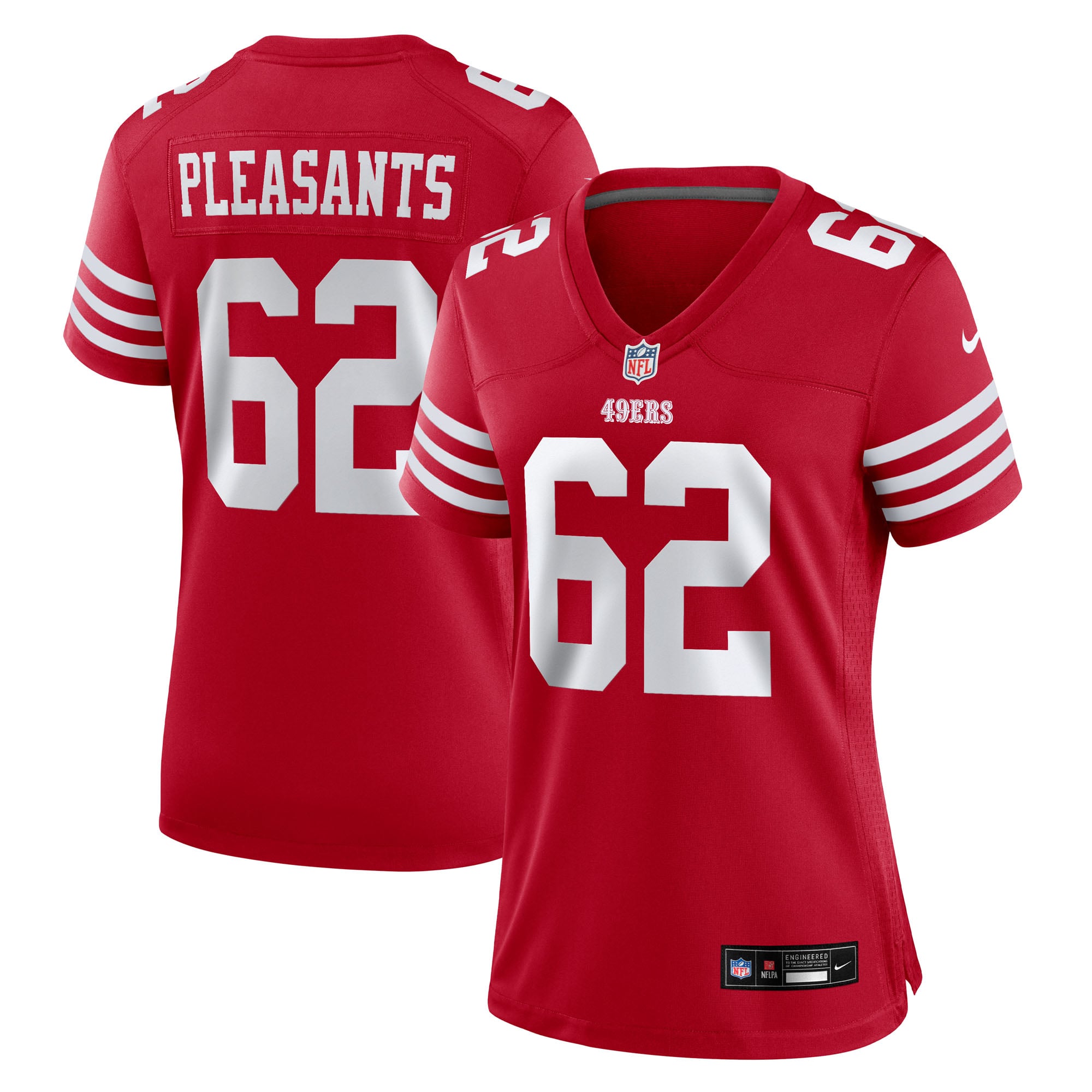 Austen Pleasants San Francisco 49ers Game Jersey Scarlet NFL Football Fan Wear Austen Pleasants