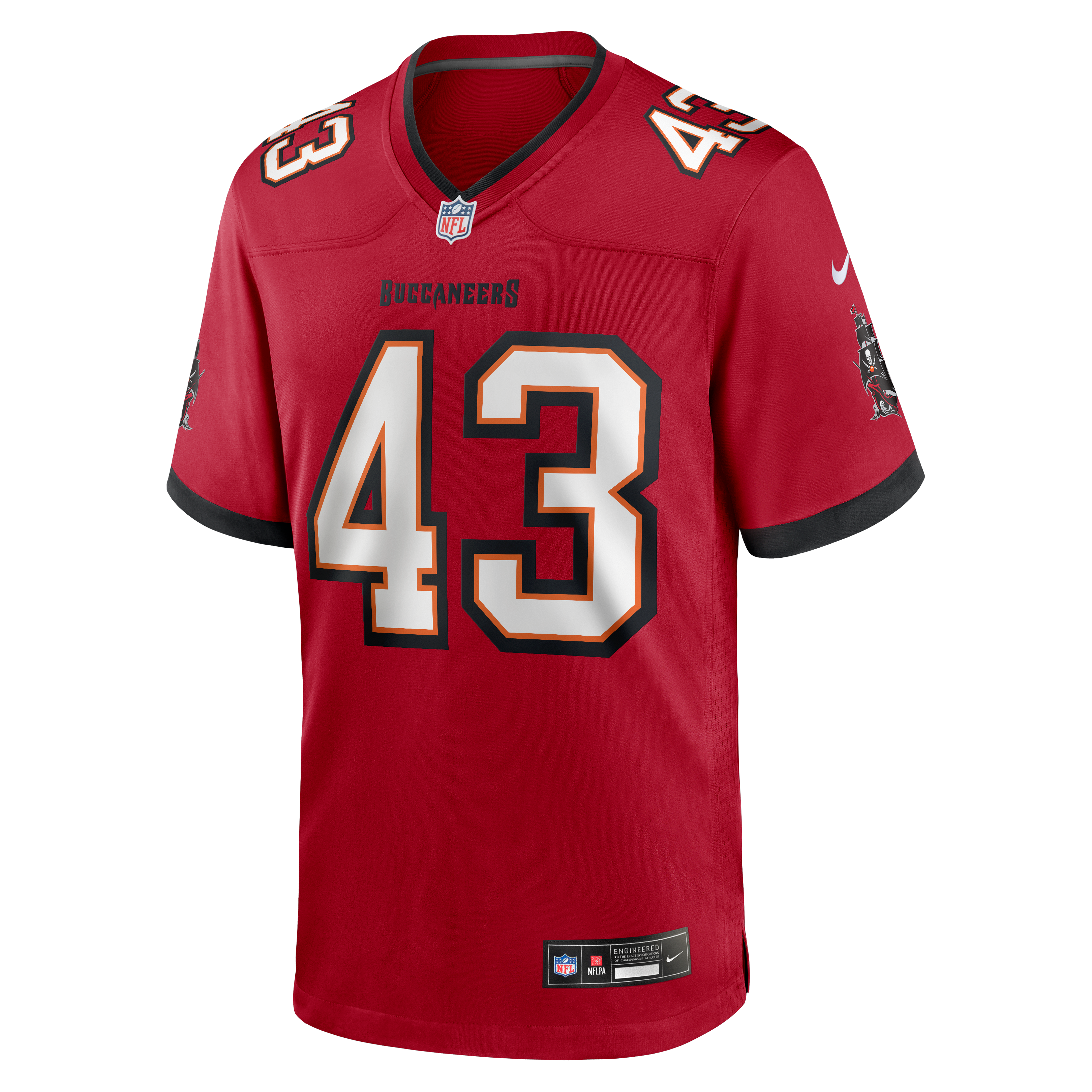 Chris Braswell Tampa Bay Buccaneers Game Jersey Red NFL Football Fan Wear Chris Braswell