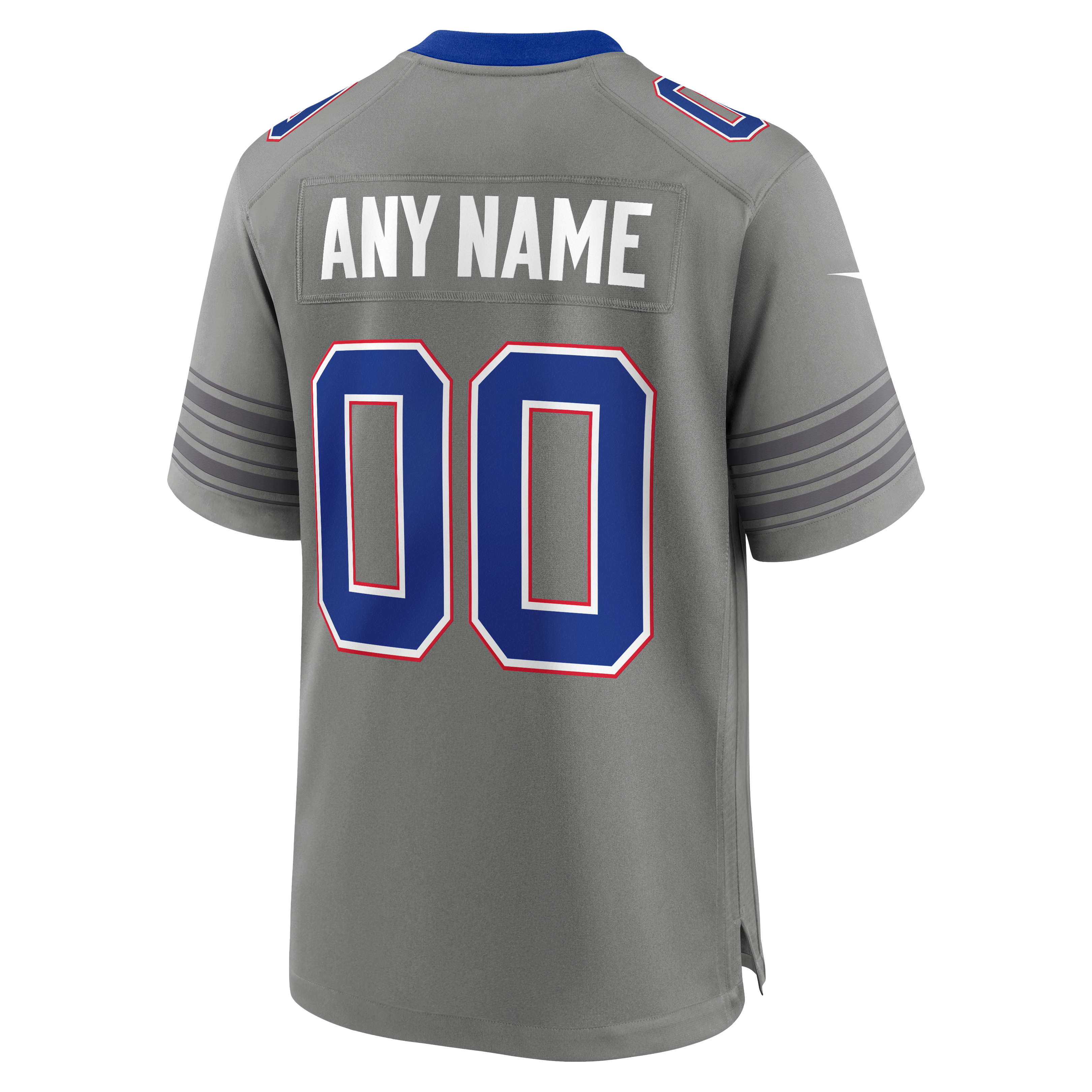 Buffalo Bills Game Jersey Gray NFL Football Fan Wear Custom Number