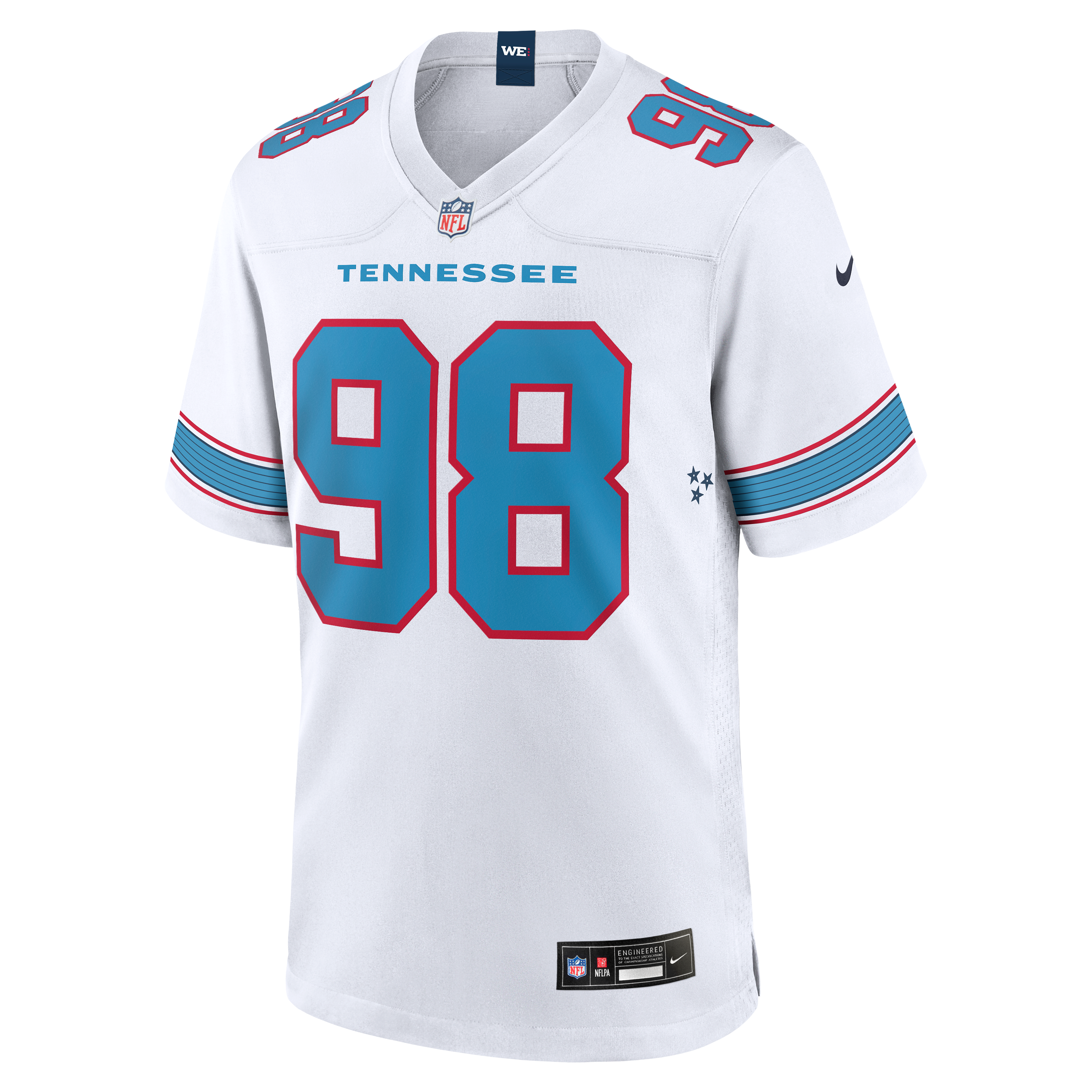 Jeffery Simmons Tennessee Titans Game Jersey White NFL Football Fan Wear Jeffery Simmons
