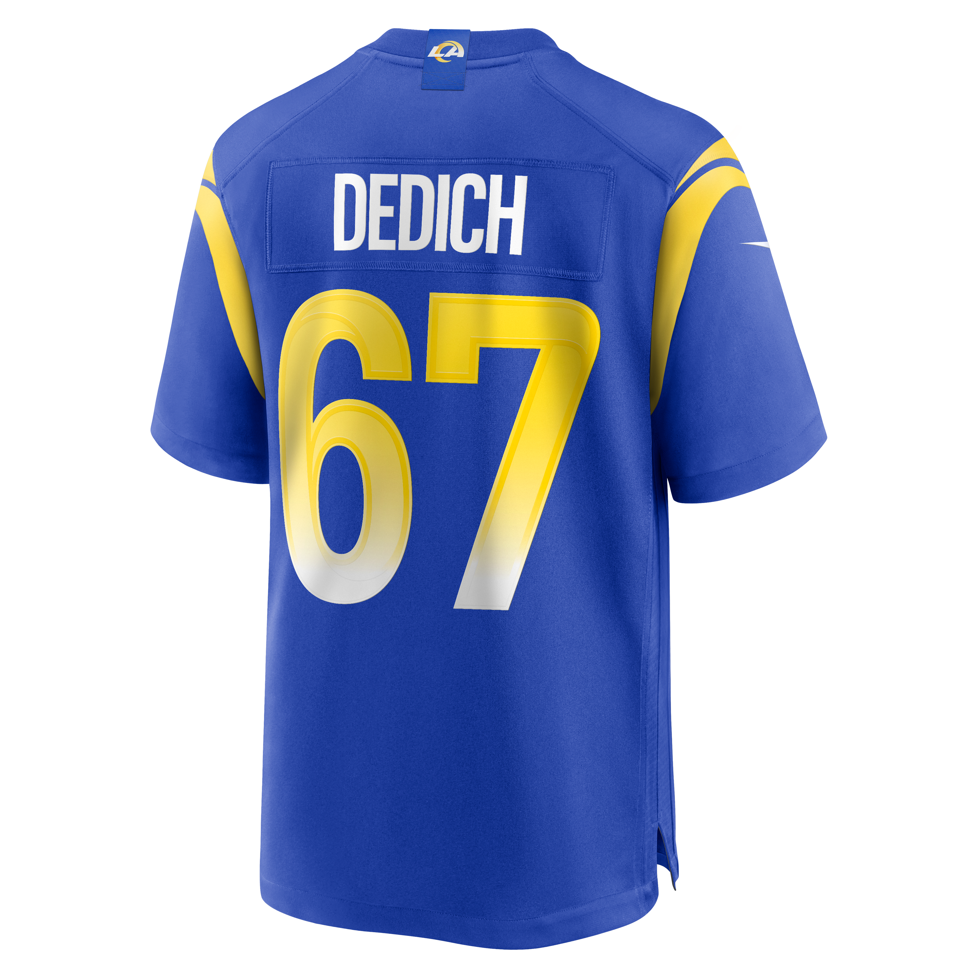 Justin Dedich Los Angeles Rams Game Jersey Royal NFL Football Fan Wear Justin Dedich