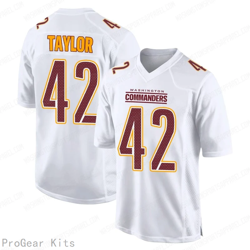Charley Taylor Tundra Washington Commanders Game Jersey No.42 White NFL Football Fan Wear