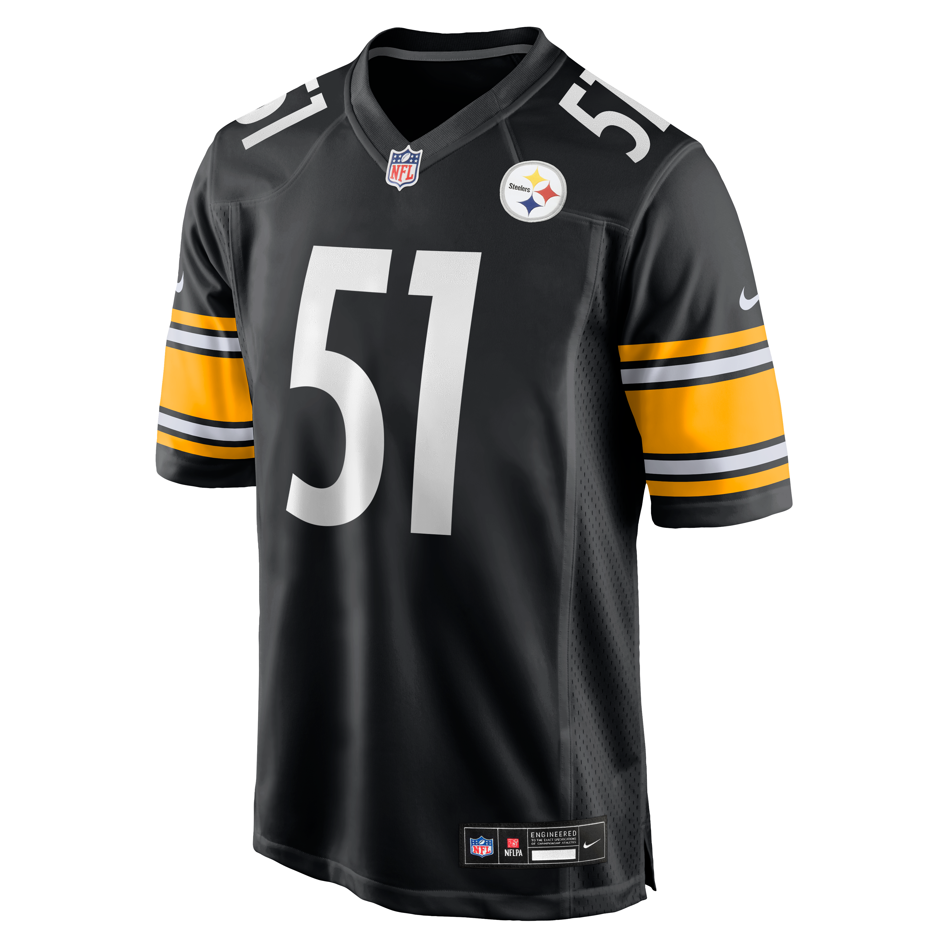 Nick Herbig Pittsburgh Steelers Game Jersey Black NFL Football Fan Wear