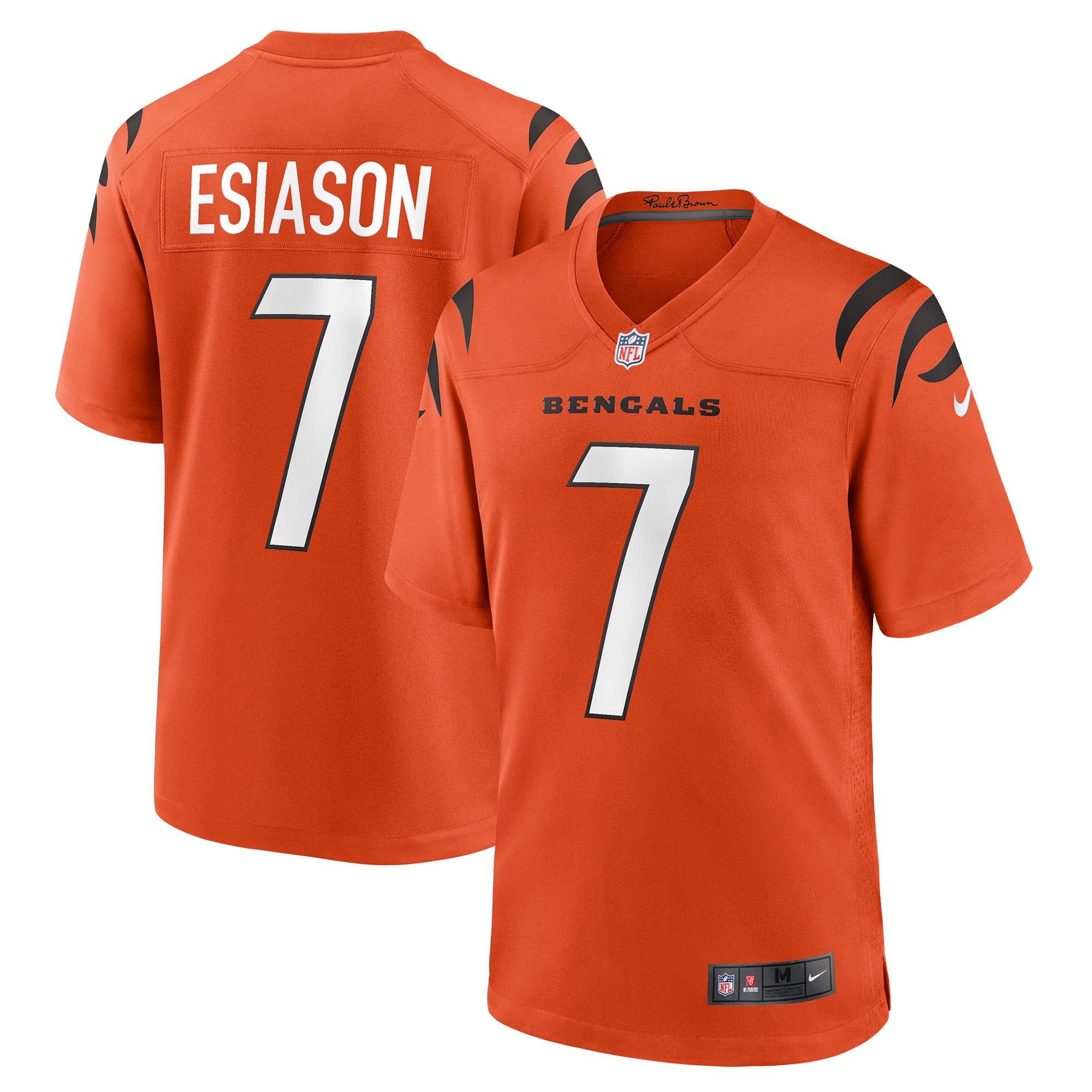 Retired Boomer Esiason Cincinnati Bengals Game Jersey Orange NFL Football Fan Wear Retired Boomer Esiason