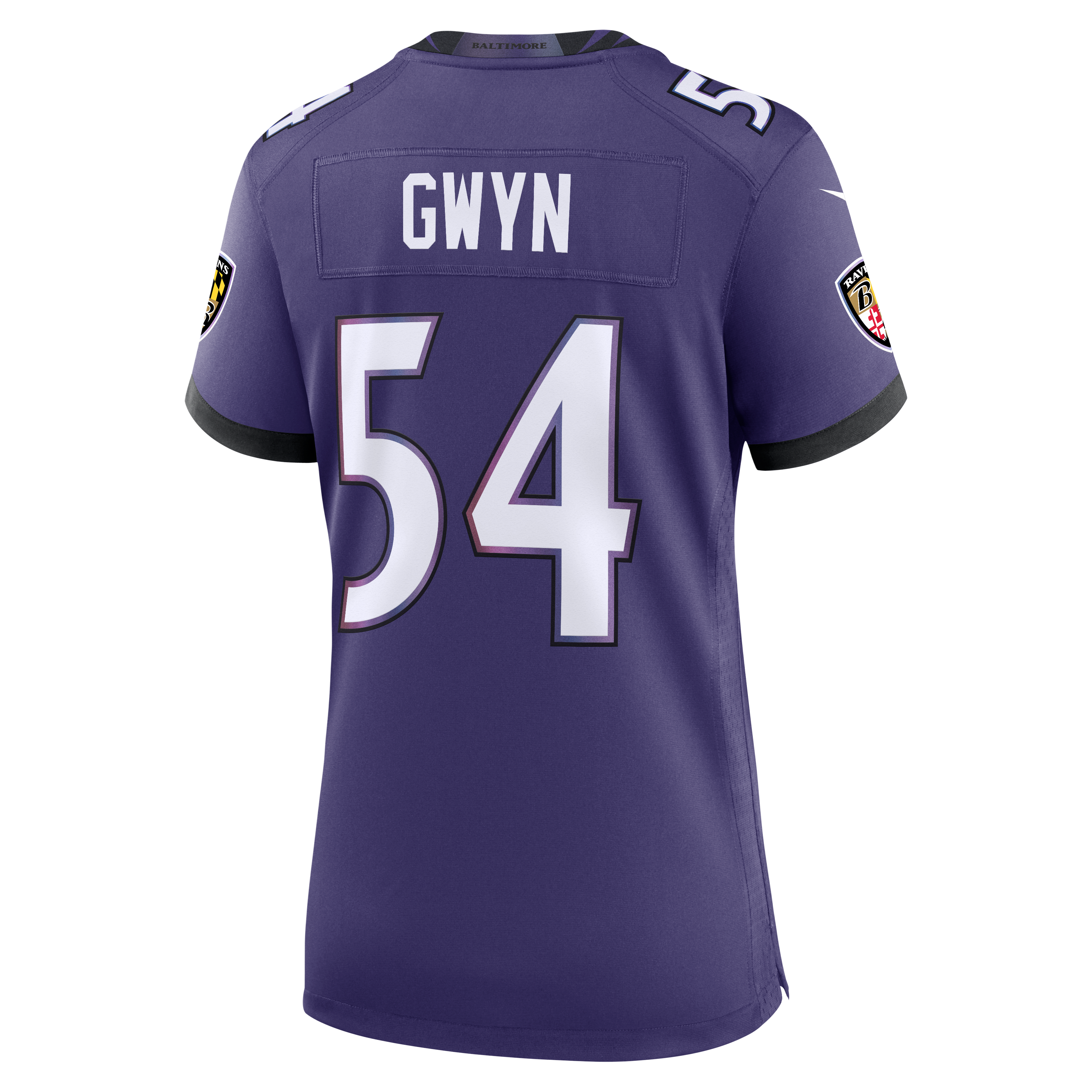 Jovaughn Gwyn Baltimore Ravens Game Jersey Purple NFL Football Fan Wear