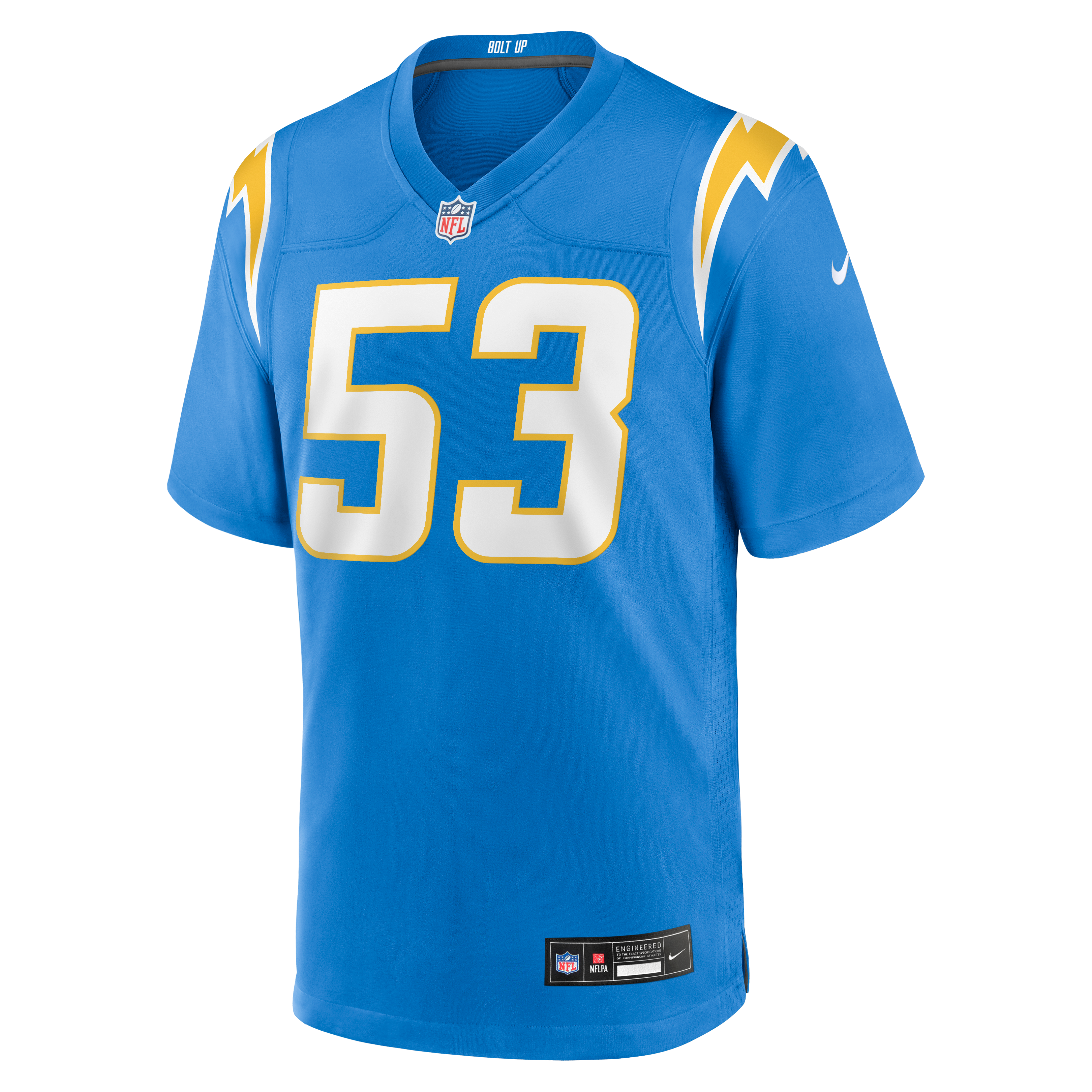 Del'Shawn Phillips Los Angeles Chargers Game Jersey Powder Blue NFL Football Fan Wear Del'Shawn Phillips