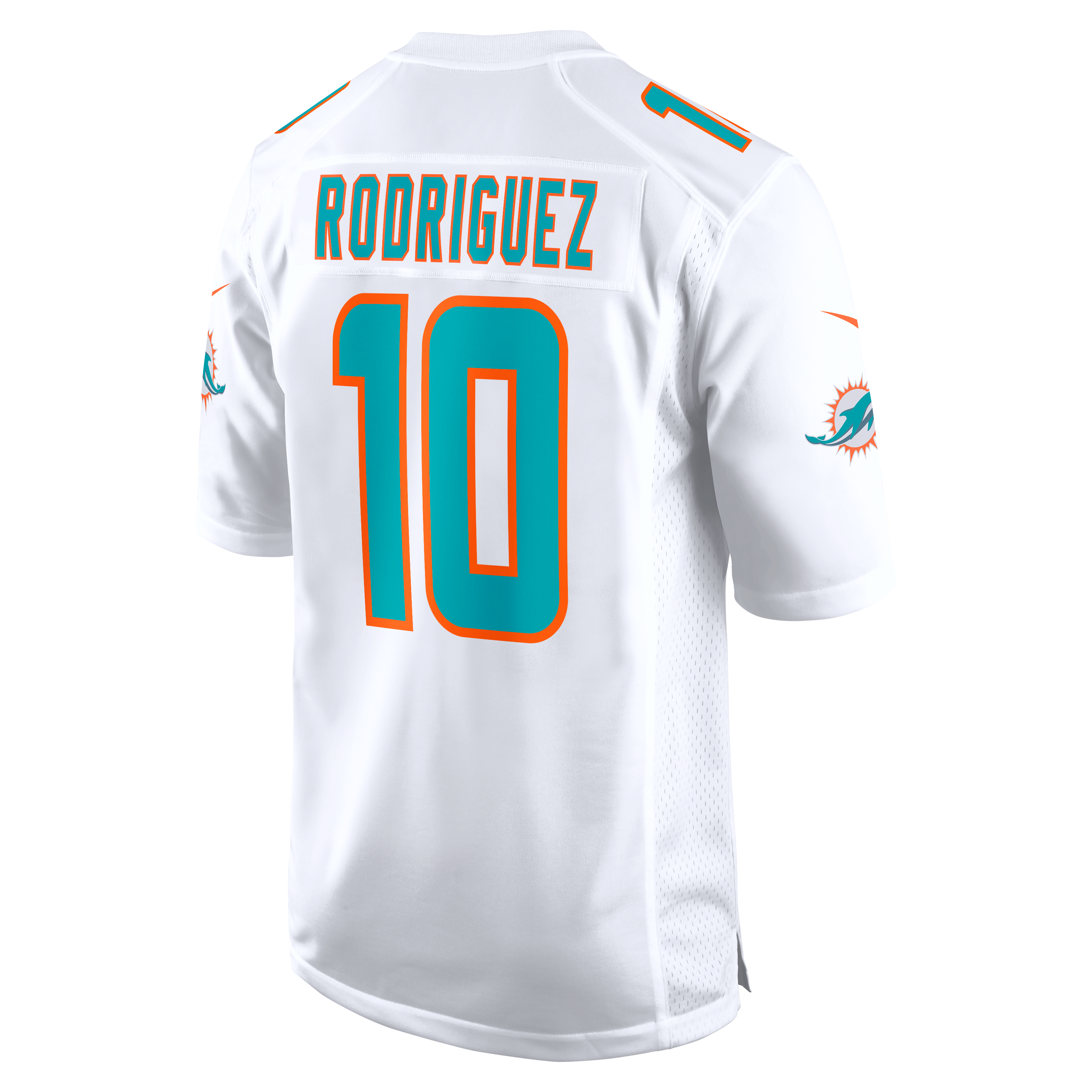 Jacob Rodriguez Miami Dolphins Game Jersey White NFL Football Fan Wear
