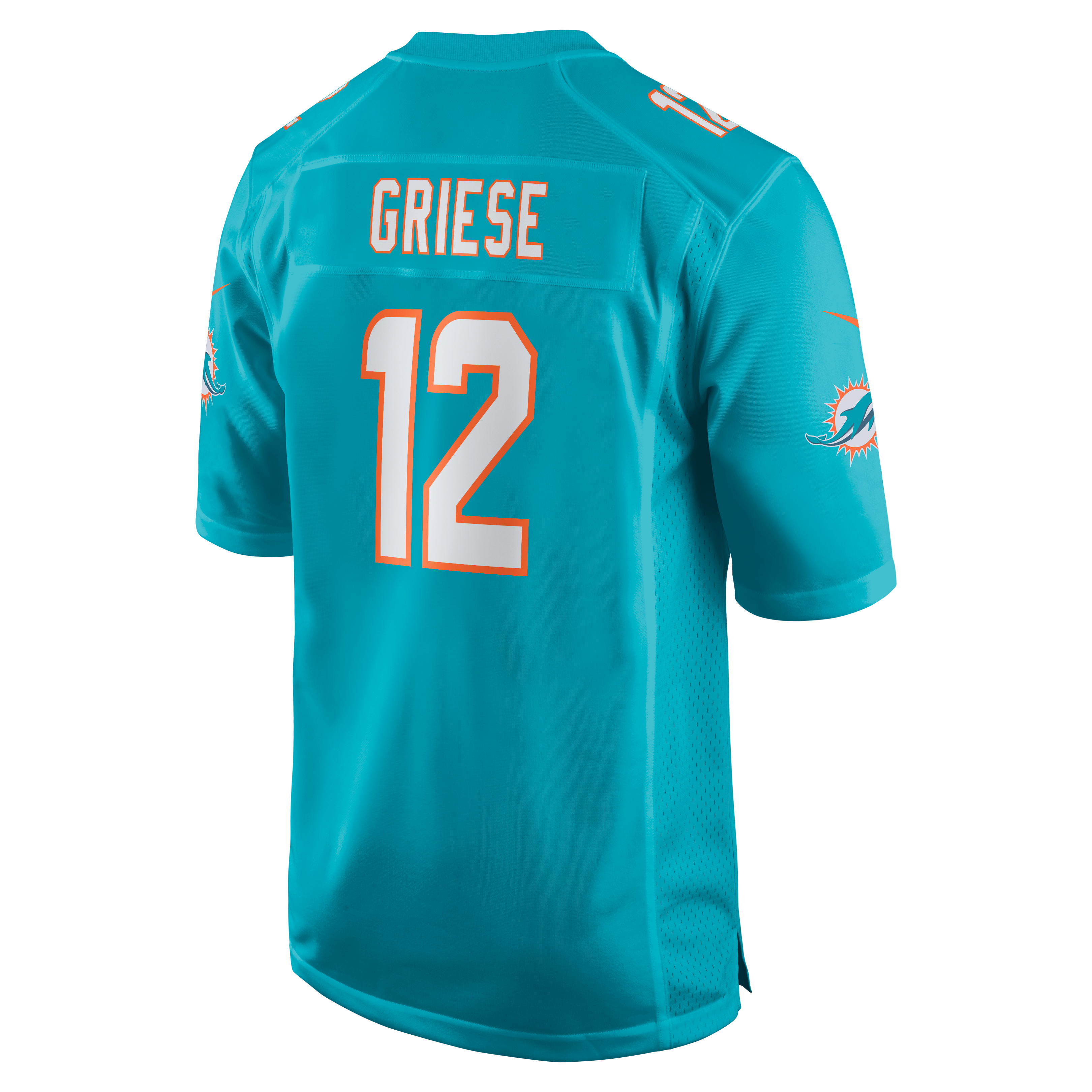 Bob Griese Retired Miami Dolphins Player Jersey Aqua NFL Football Fan Wear Bob Griese Retired