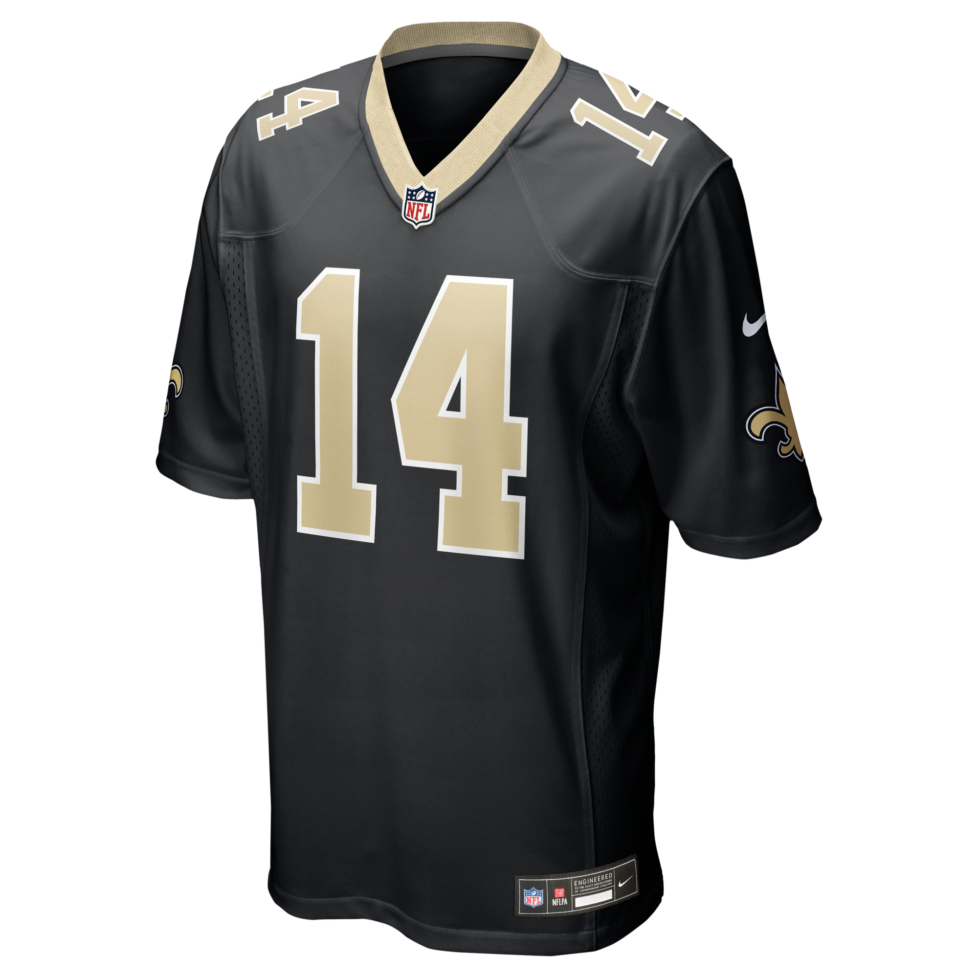 Devaughn Vele New Orleans Saints Game Jersey Black NFL Football Fan Wear Devaughn Vele