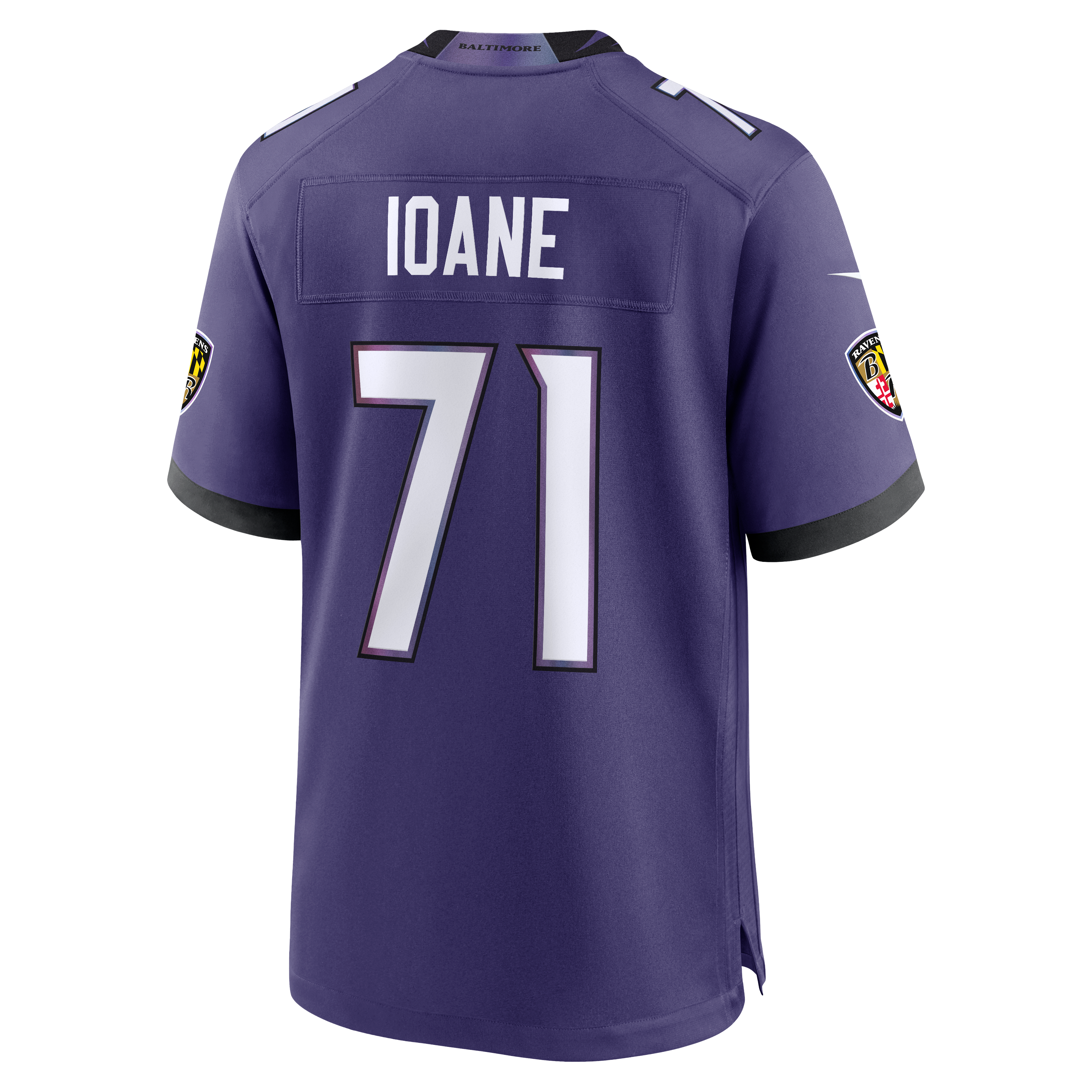 Olaivavega Ioane Baltimore Ravens Game Jersey Purple NFL Football Fan Wear Olaivavega Ioane