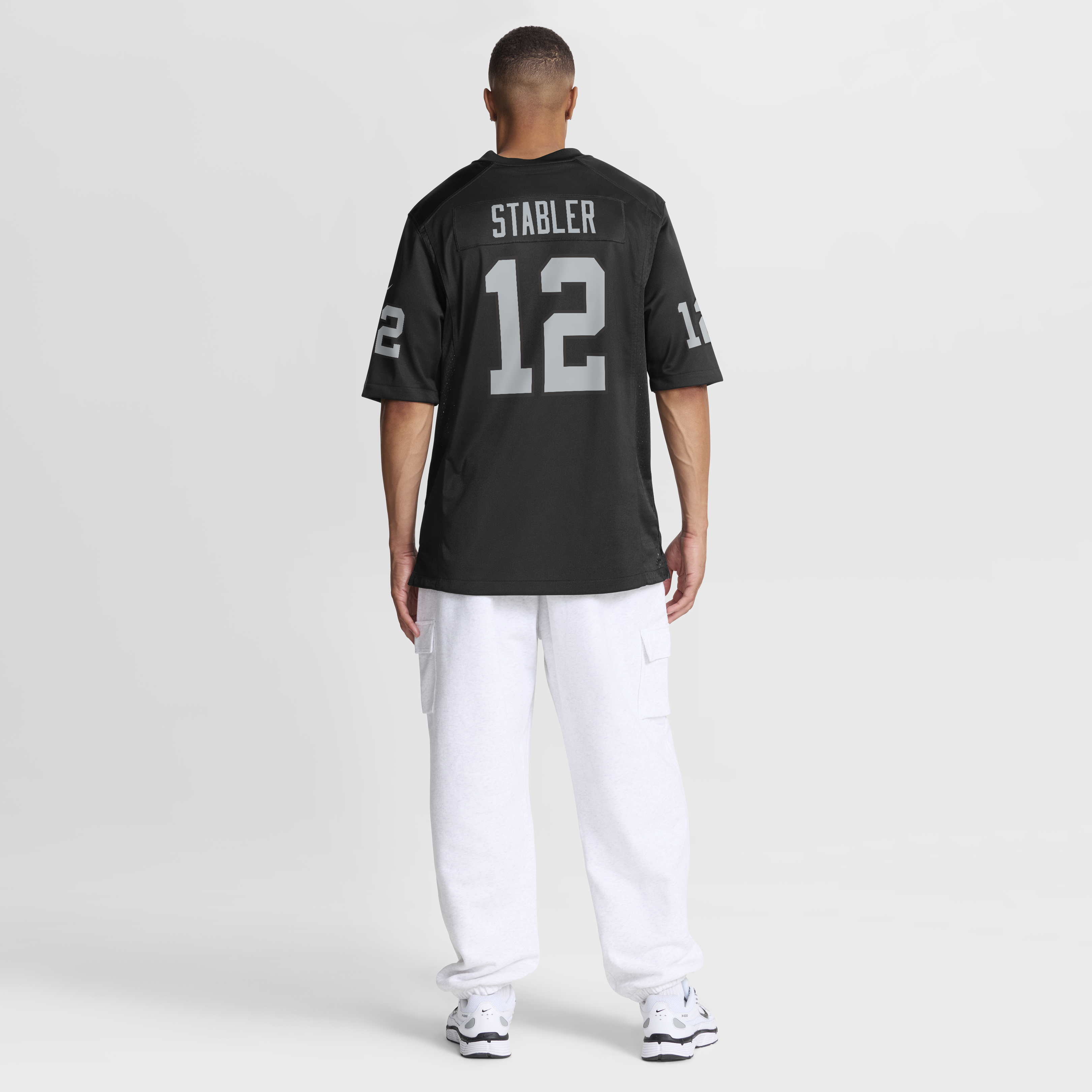 Ken Stabler Retired Las Vegas Raiders Player Jersey Black NFL Football Fan Wear Ken Stabler Retired