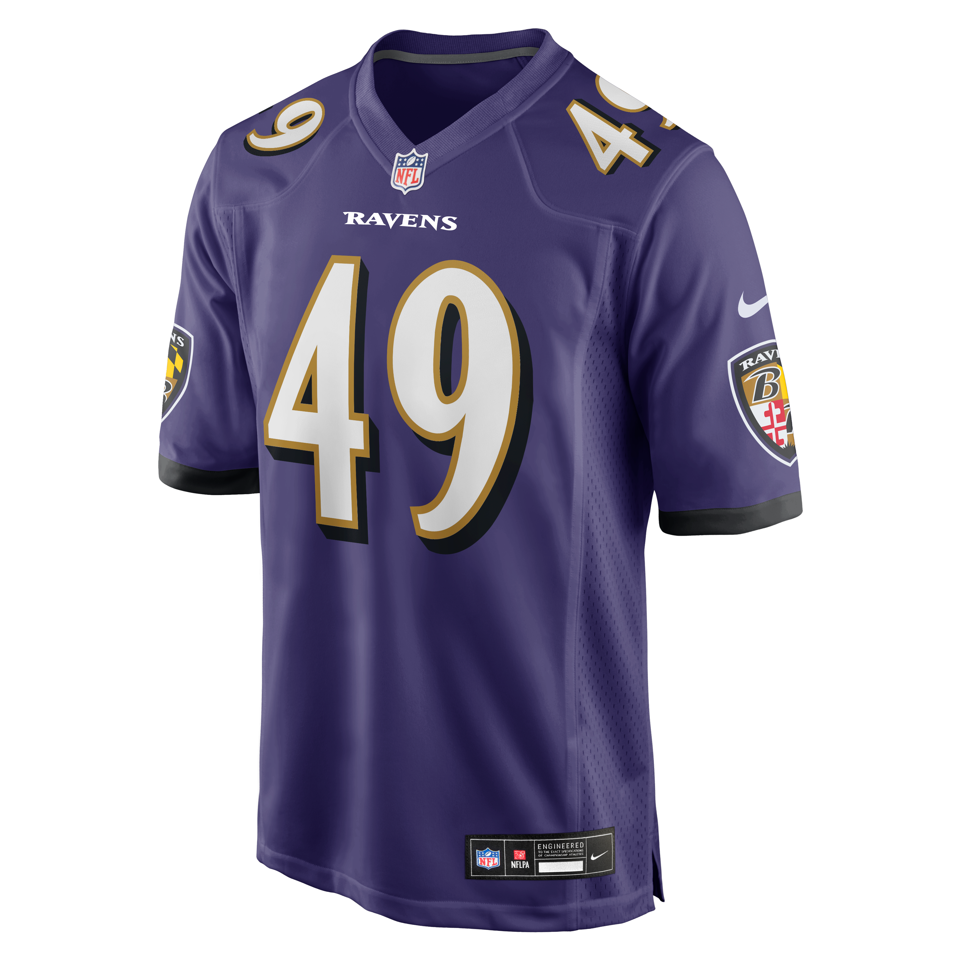 Jay Higgins Baltimore Ravens Game Jersey Purple NFL Football Fan Wear