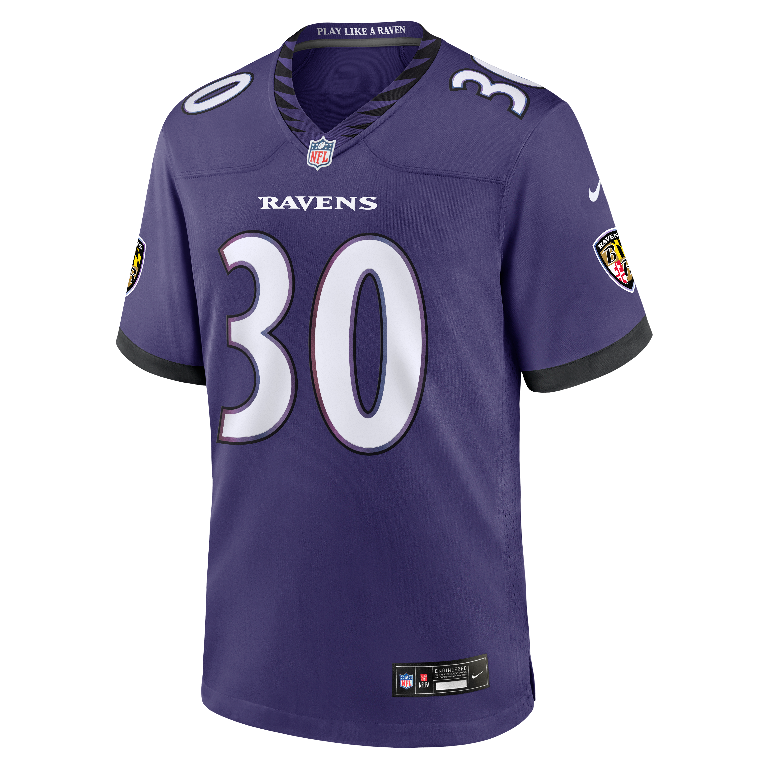 Ryan Eckley Baltimore Ravens Game Jersey Purple NFL Football Fan Wear