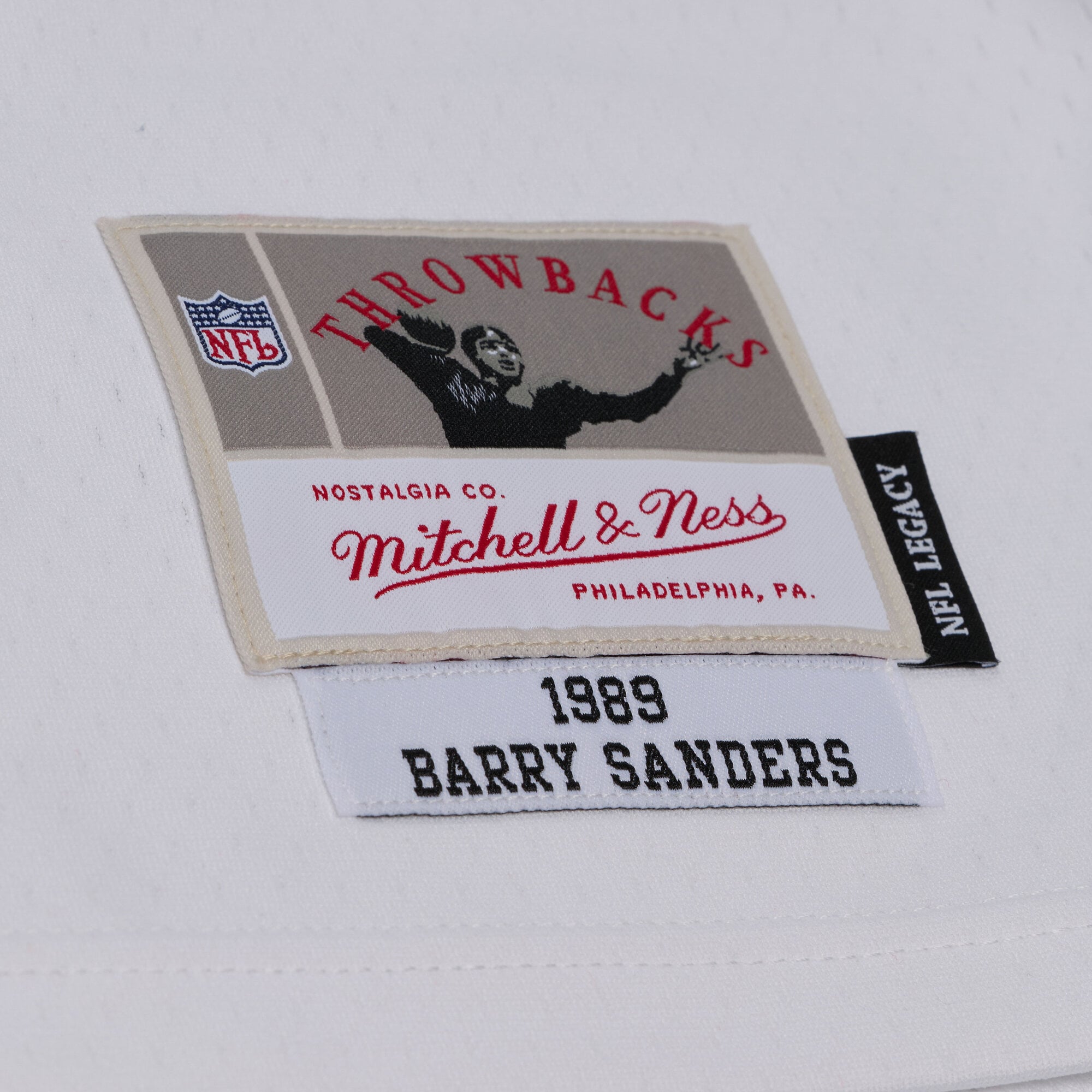 Barry Sanders Mitchell Detroit Lions Player Jersey White NFL Football Fan Wear