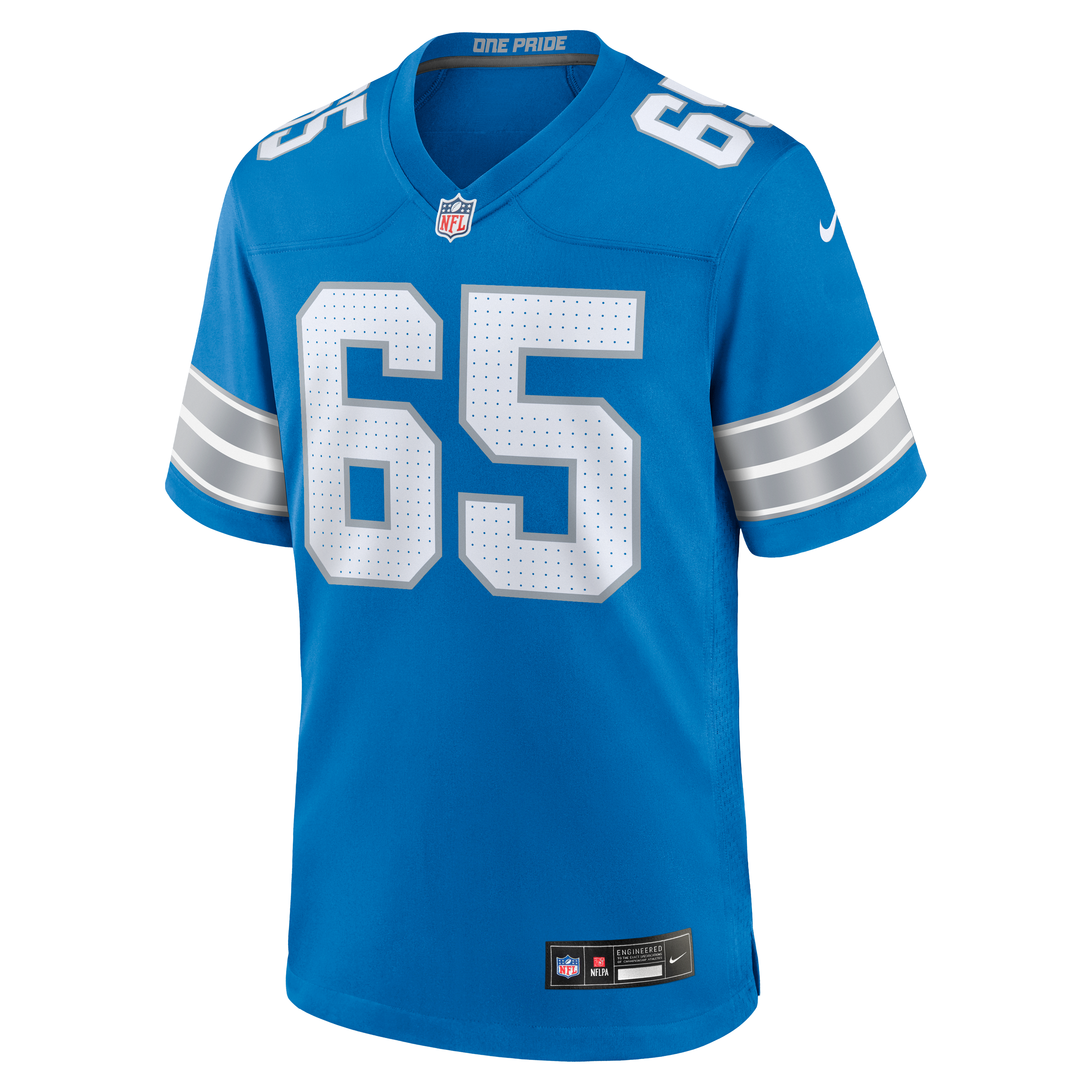 Seth McLaughlin Detroit Lions Game Jersey Blue NFL Football Fan Wear Seth McLaughlin