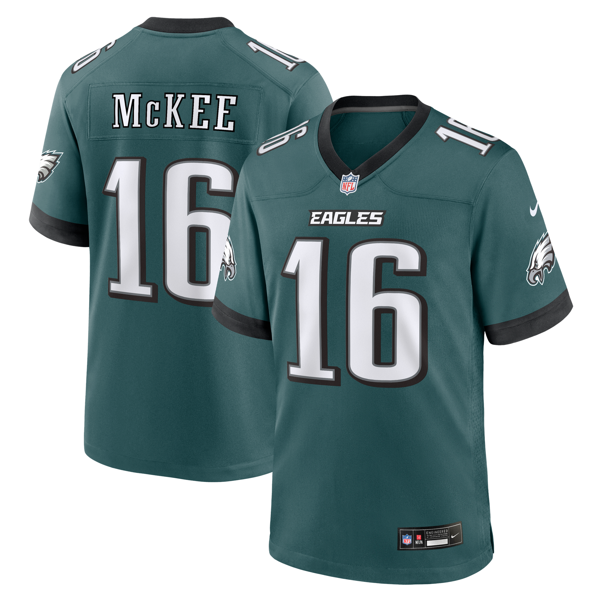 Tanner McKee Philadelphia Eagles Game Jersey Midnight NFL Football Fan Wear