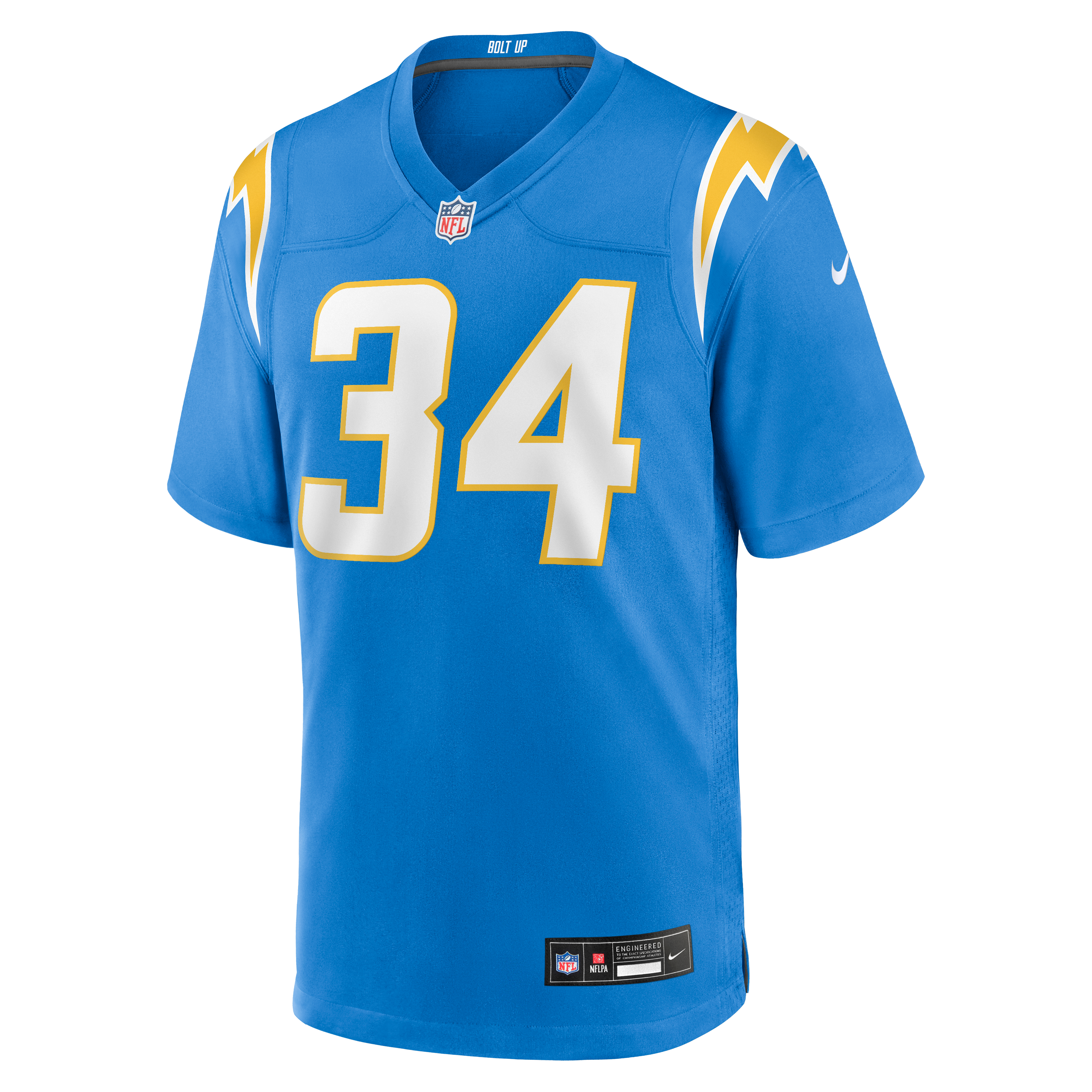 Keaton Mitchell Los Angeles Chargers Game Jersey Powder Blue NFL Football Fan Wear Keaton Mitchell