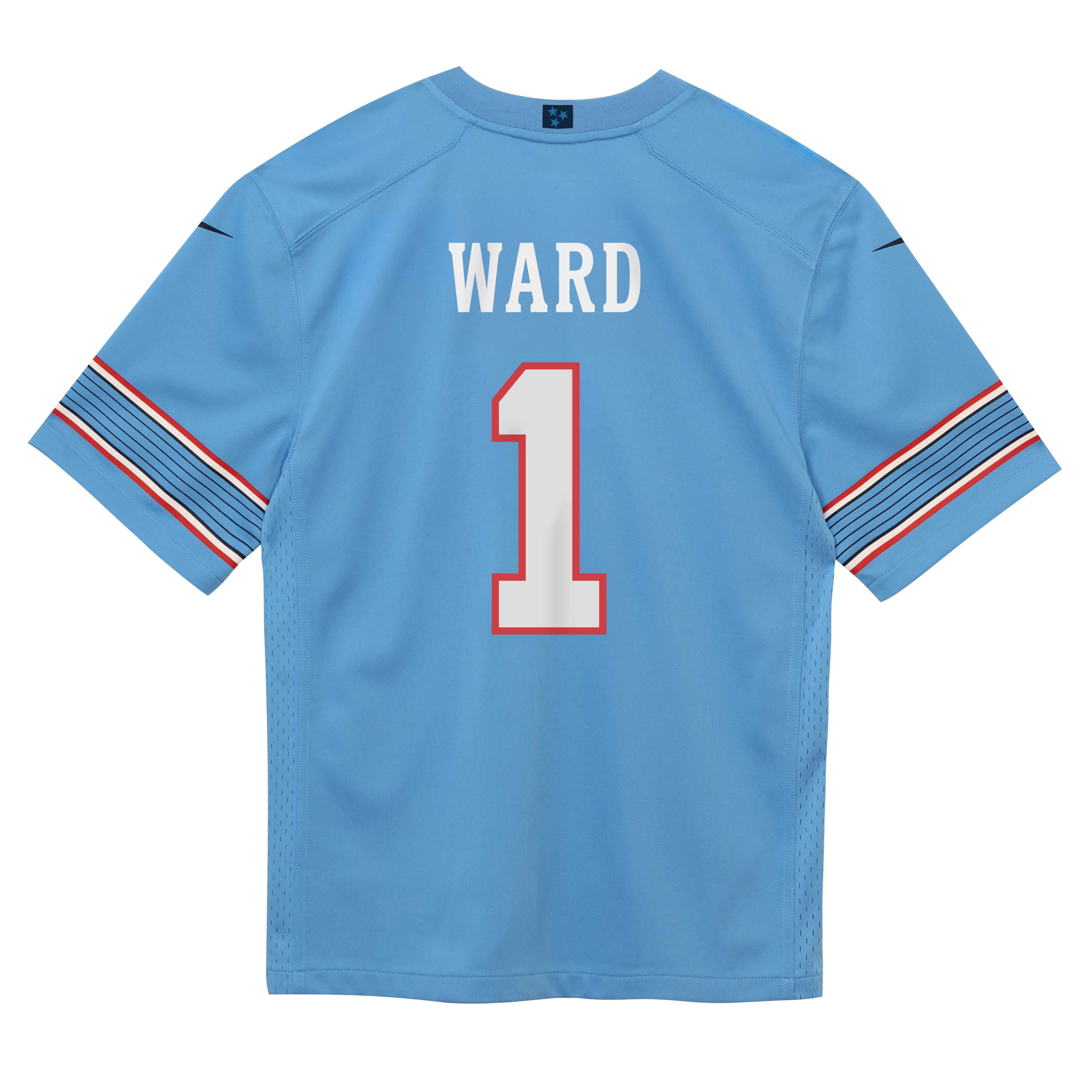 Cameron Ward Round Tennessee Titans Game Jersey Light Blue NFL Football Fan Wear