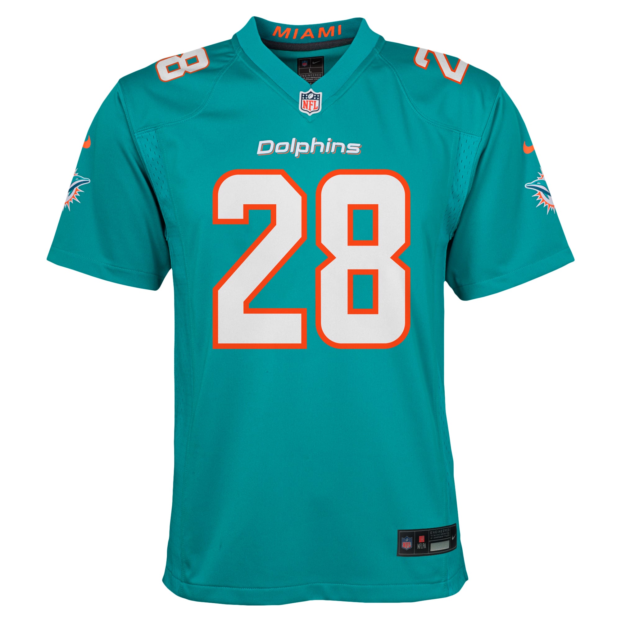De Von Achane Miami Dolphins Game Jersey Aqua NFL Football Fan Wear