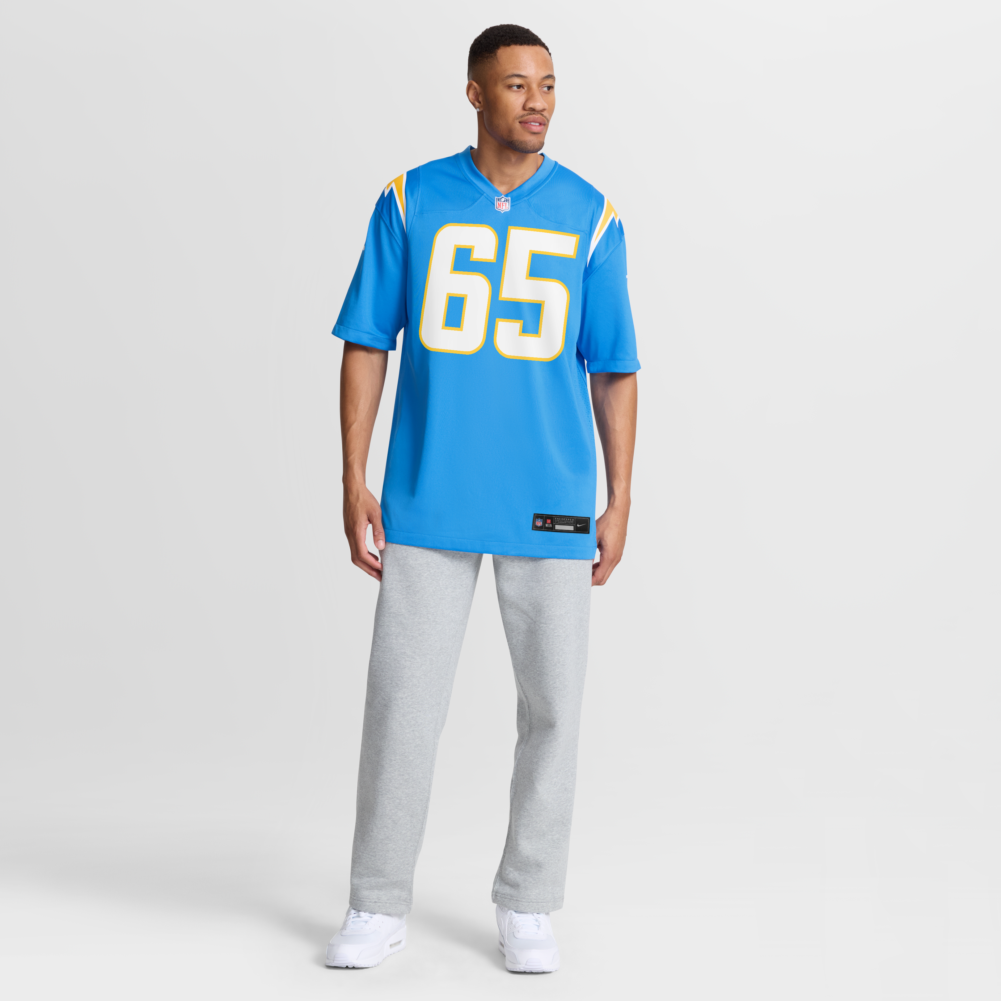 Logan Taylor Los Angeles Chargers Game Jersey Powder Blue NFL Football Fan Wear