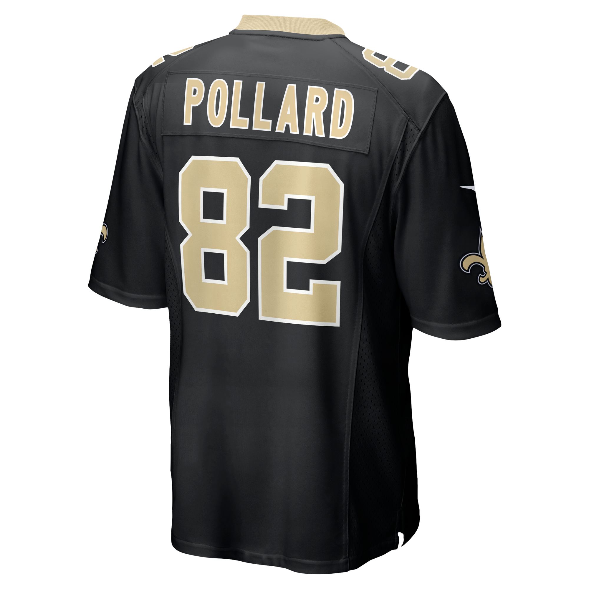 Retired Bob Pollard New Orleans Saints Player Jersey Black NFL Football Fan Wear