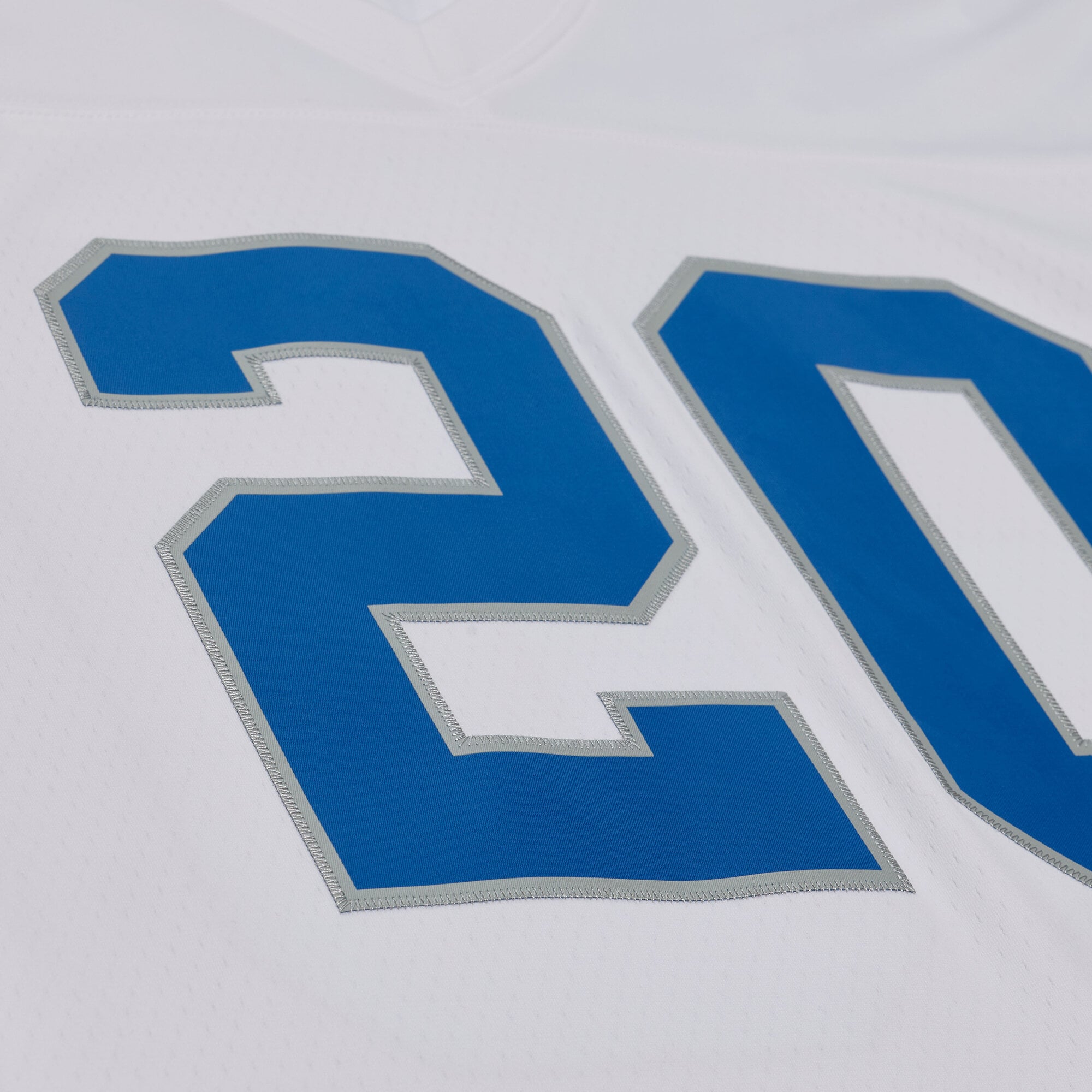 Barry Sanders Mitchell Detroit Lions Player Jersey White NFL Football Fan Wear Barry Sanders Mitchell