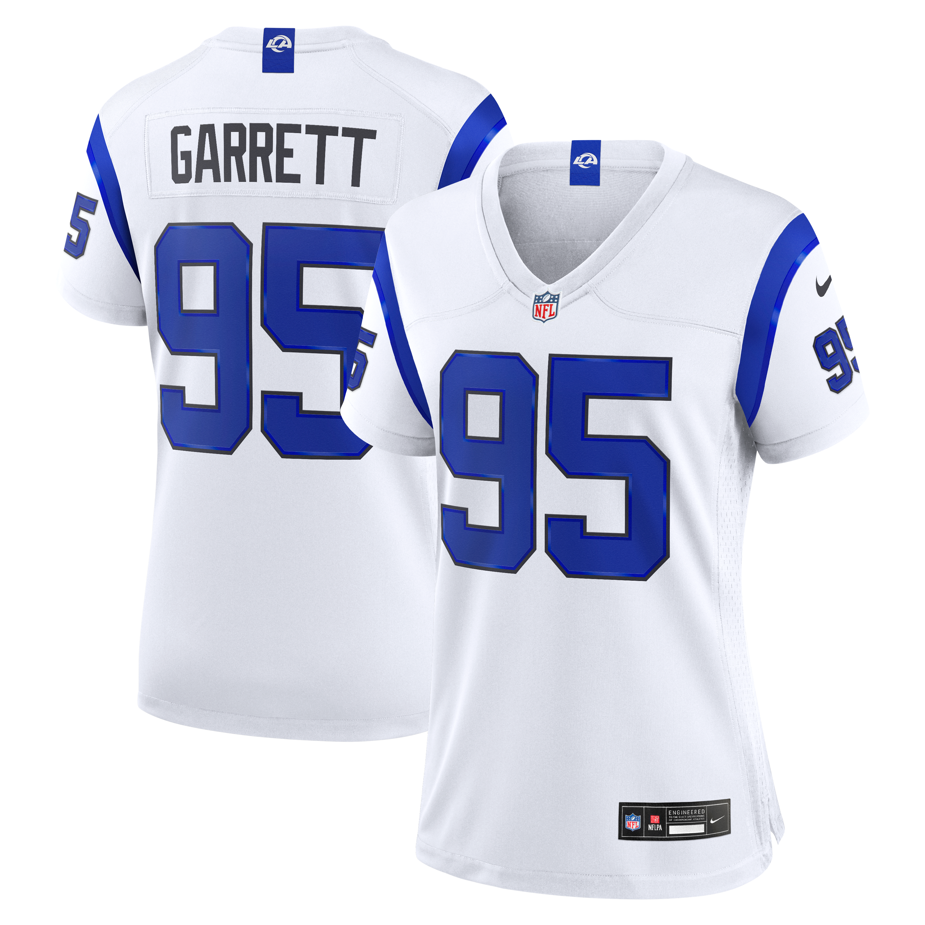 Myles Garrett Fearsome Los Angeles Rams Game Jersey White NFL Football Fan Wear