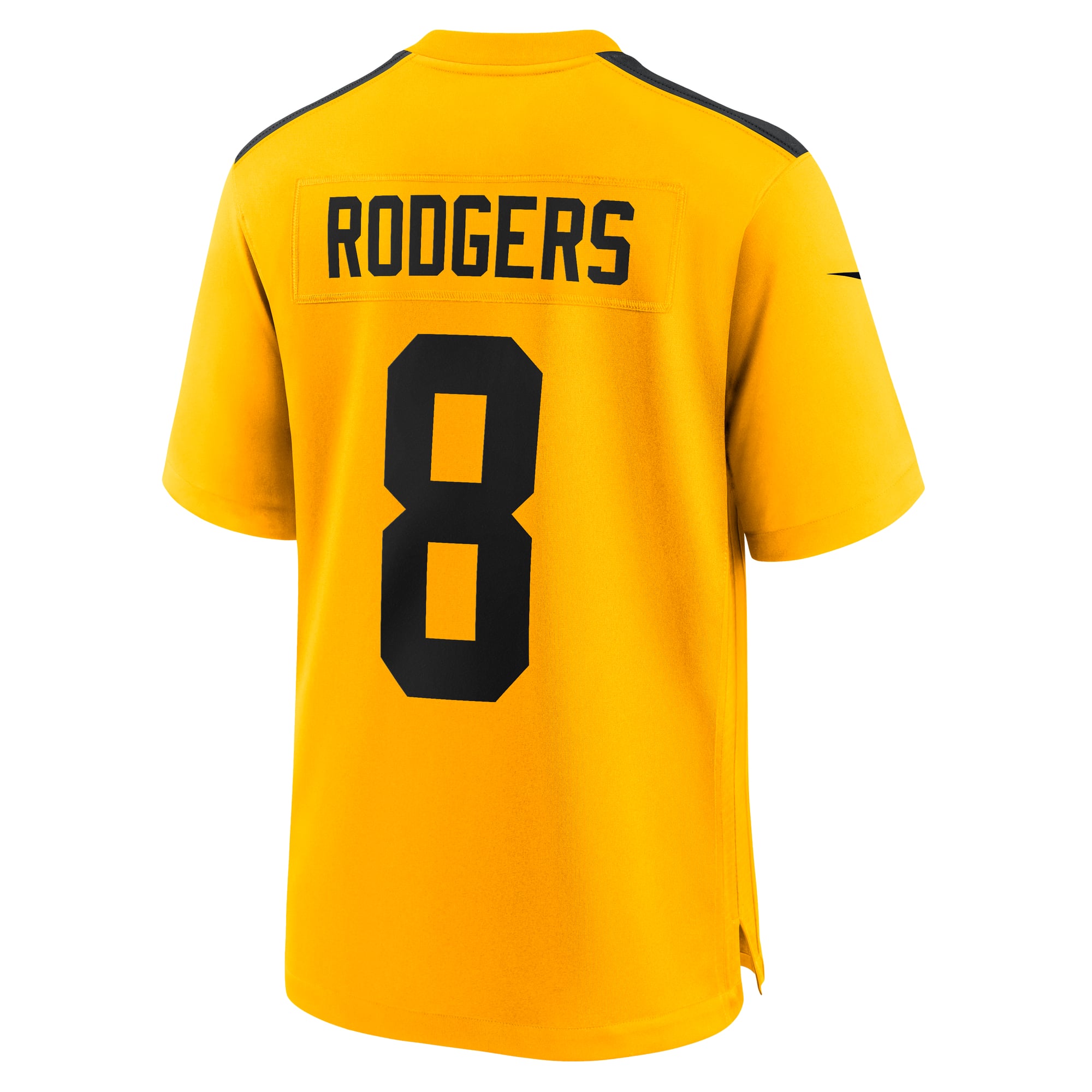 Aaron Rodgers Pittsburgh Steelers Game Jersey Gold NFL Football Fan Wear Aaron Rodgers