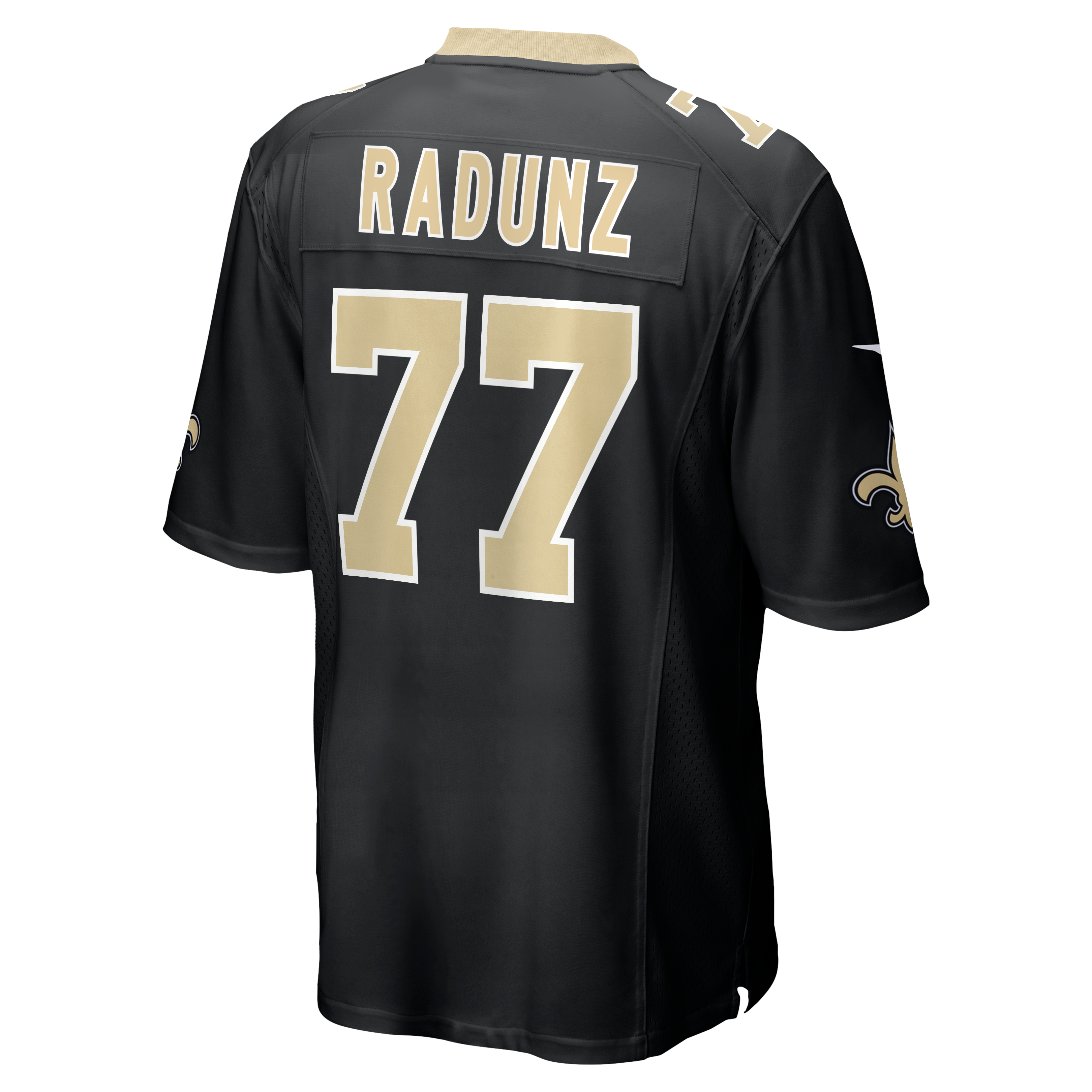 Dillon Radunz New Orleans Saints Game Jersey Black NFL Football Fan Wear Dillon Radunz