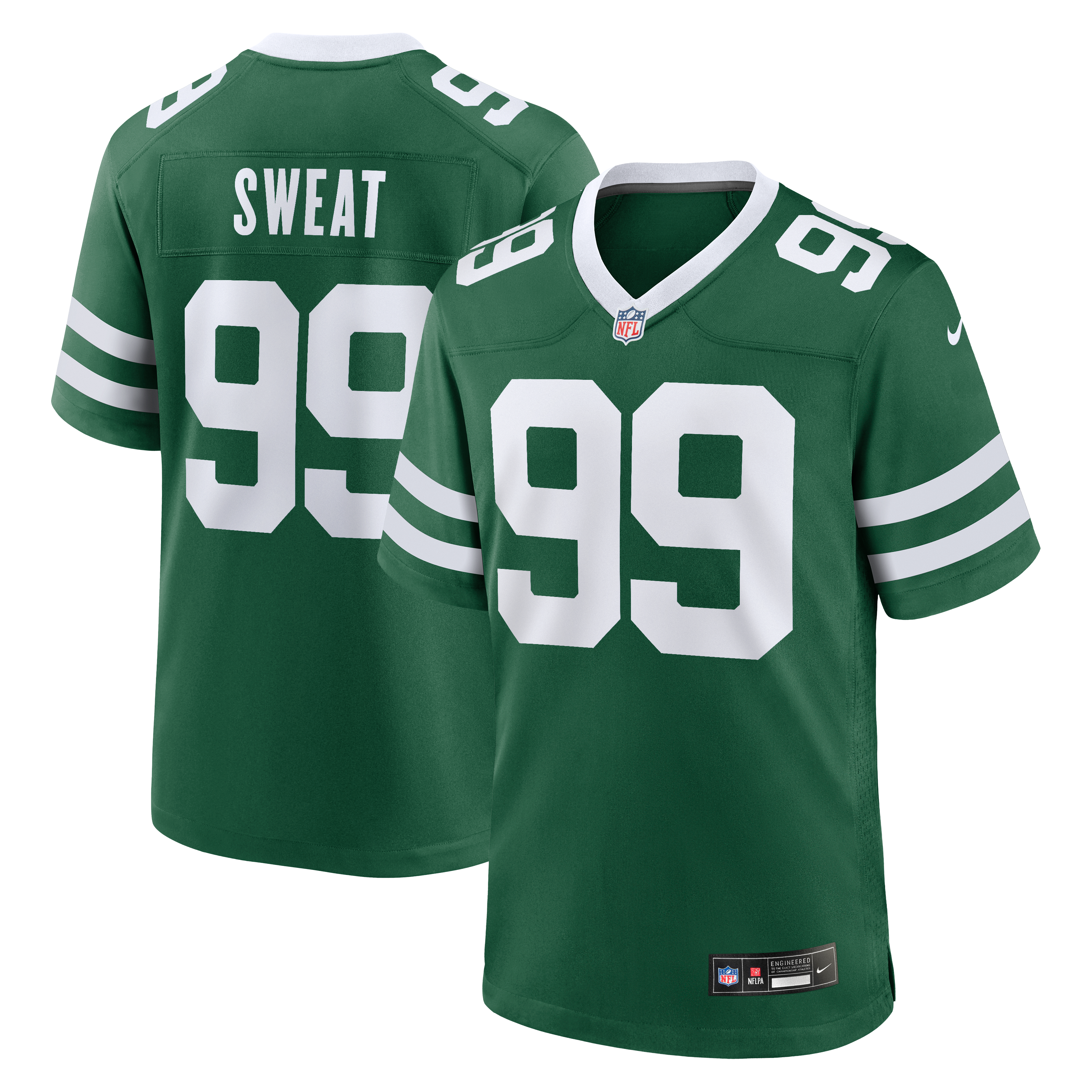 TVondre Sweat New York Jets Game Jersey Green NFL Football Fan Wear