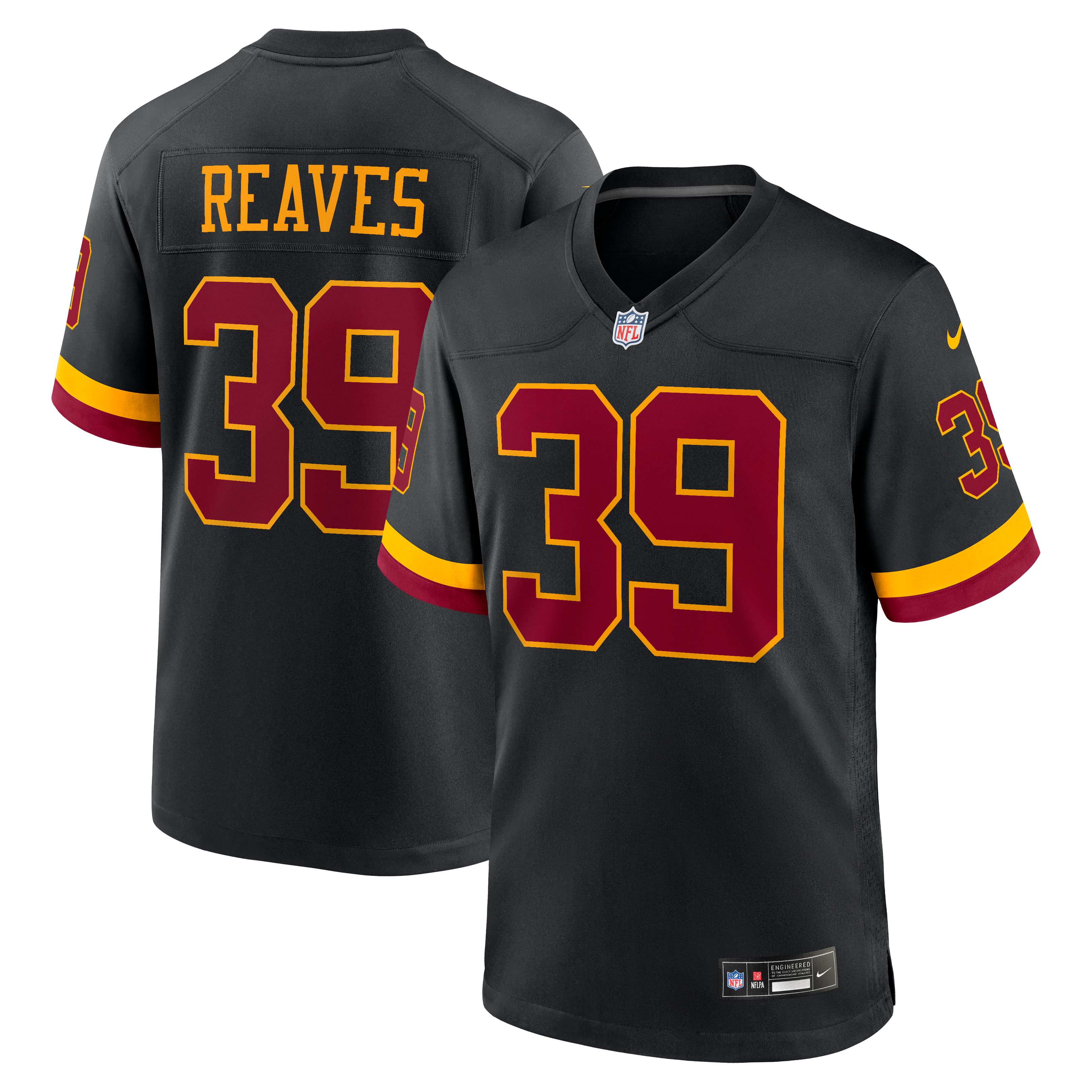 Jeremy Reaves Washington Commanders Game Jersey Black NFL Football Fan Wear