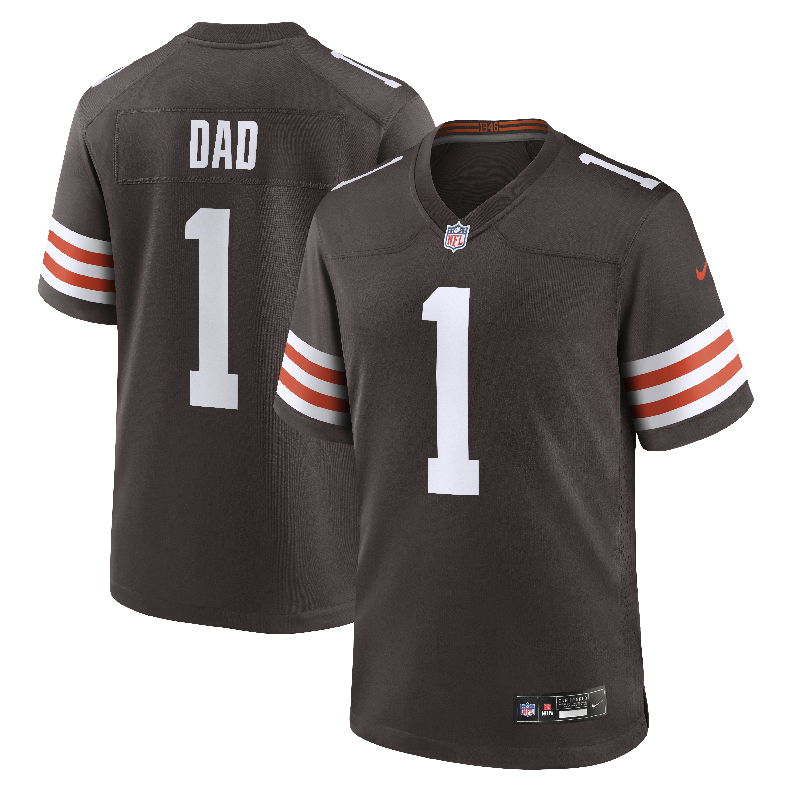 Cleveland Browns Game Jersey No.1 Brown NFL Football Fan Wear