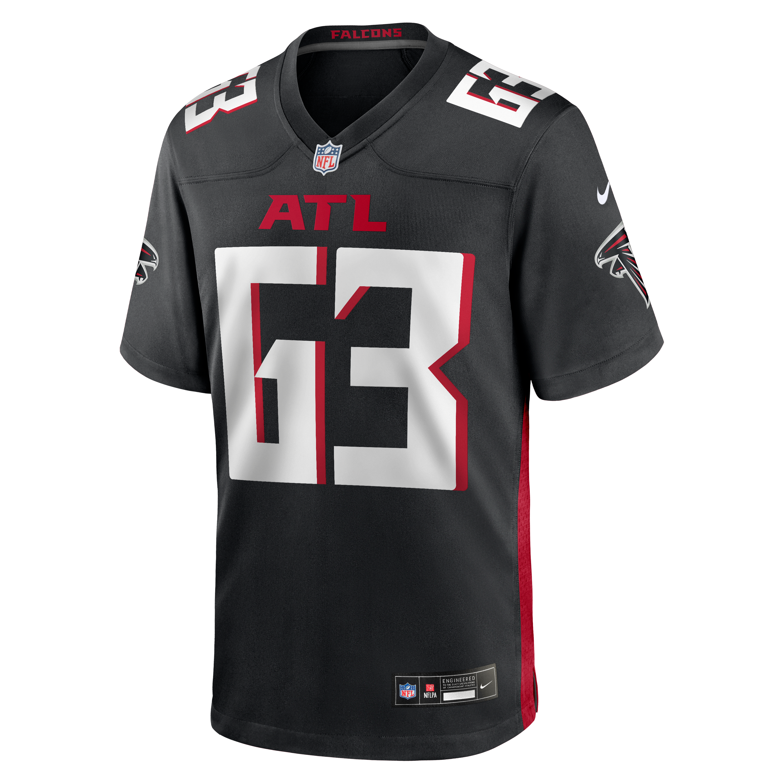 Chris Lindstrom Atlanta Falcons Game Jersey Black NFL Football Fan Wear Chris Lindstrom