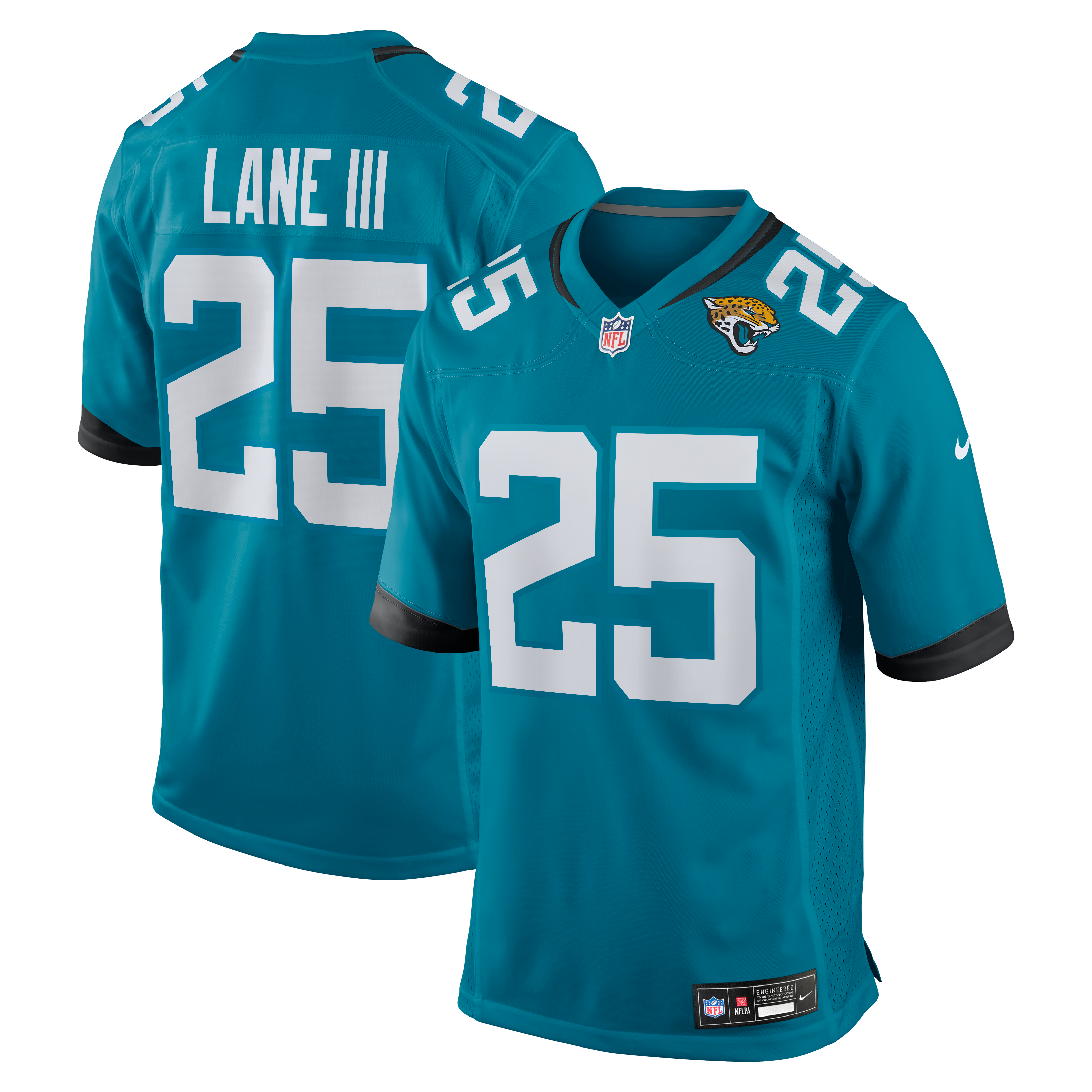 Rayuan Lane Jacksonville Jaguars Game Jersey Teal NFL Football Fan Wear Rayuan Lane