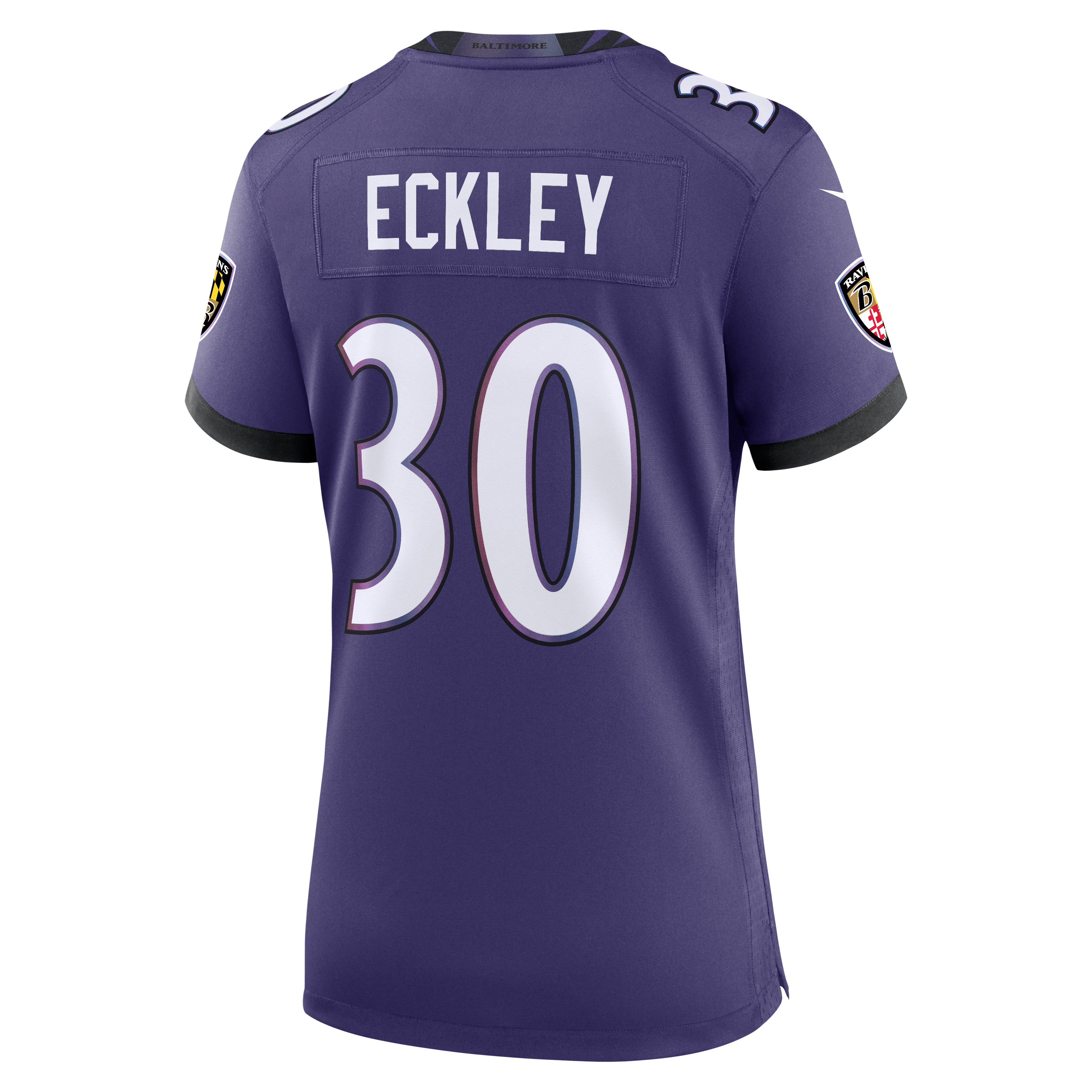 Ryan Eckley Baltimore Ravens Game Jersey Purple NFL Football Fan Wear