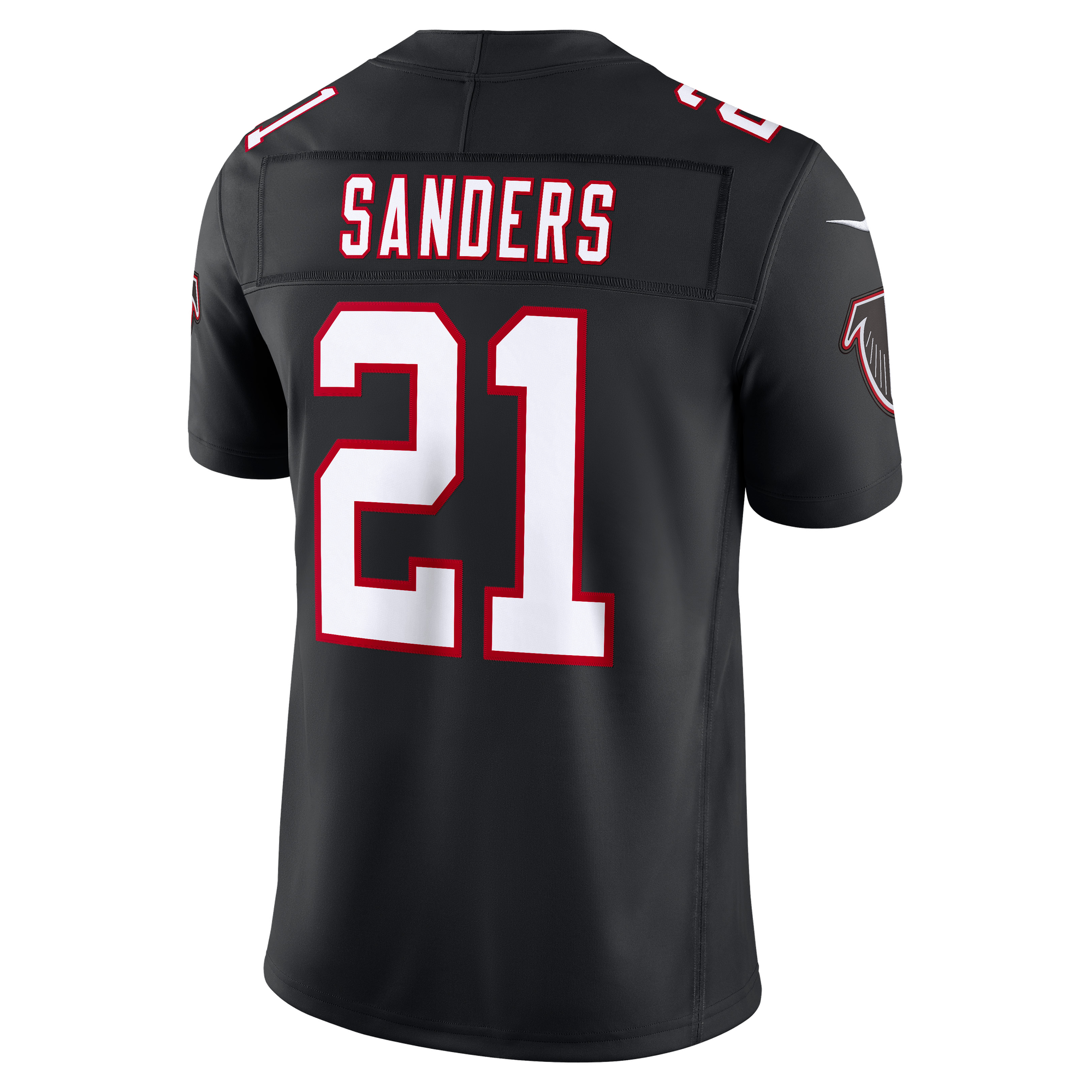 Retired Deion Sanders Atlanta Falcons Alternate Jersey Black NFL Football Fan Wear Retired Deion Sanders