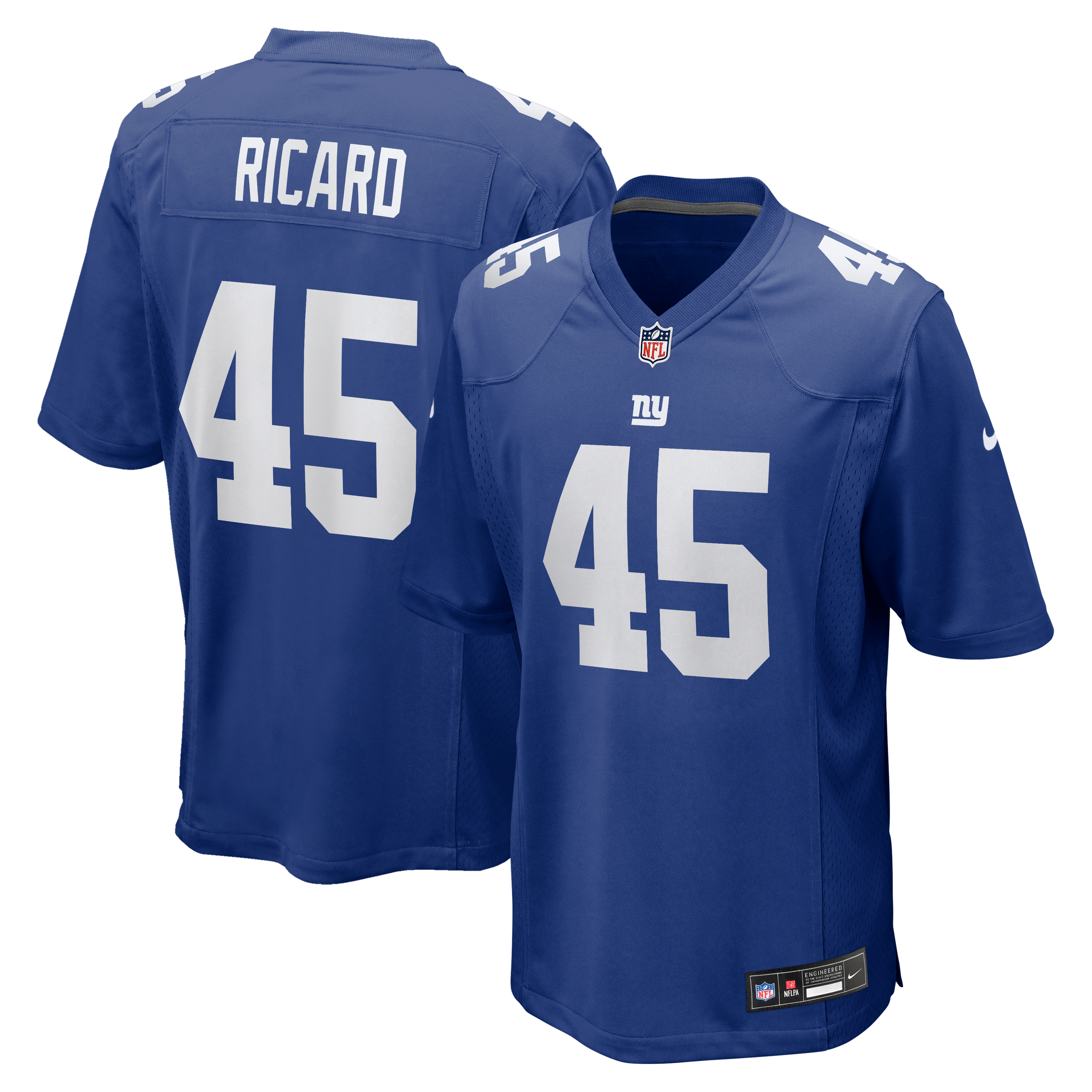 Patrick Ricard New York Giants Game Jersey Royal NFL Football Fan Wear