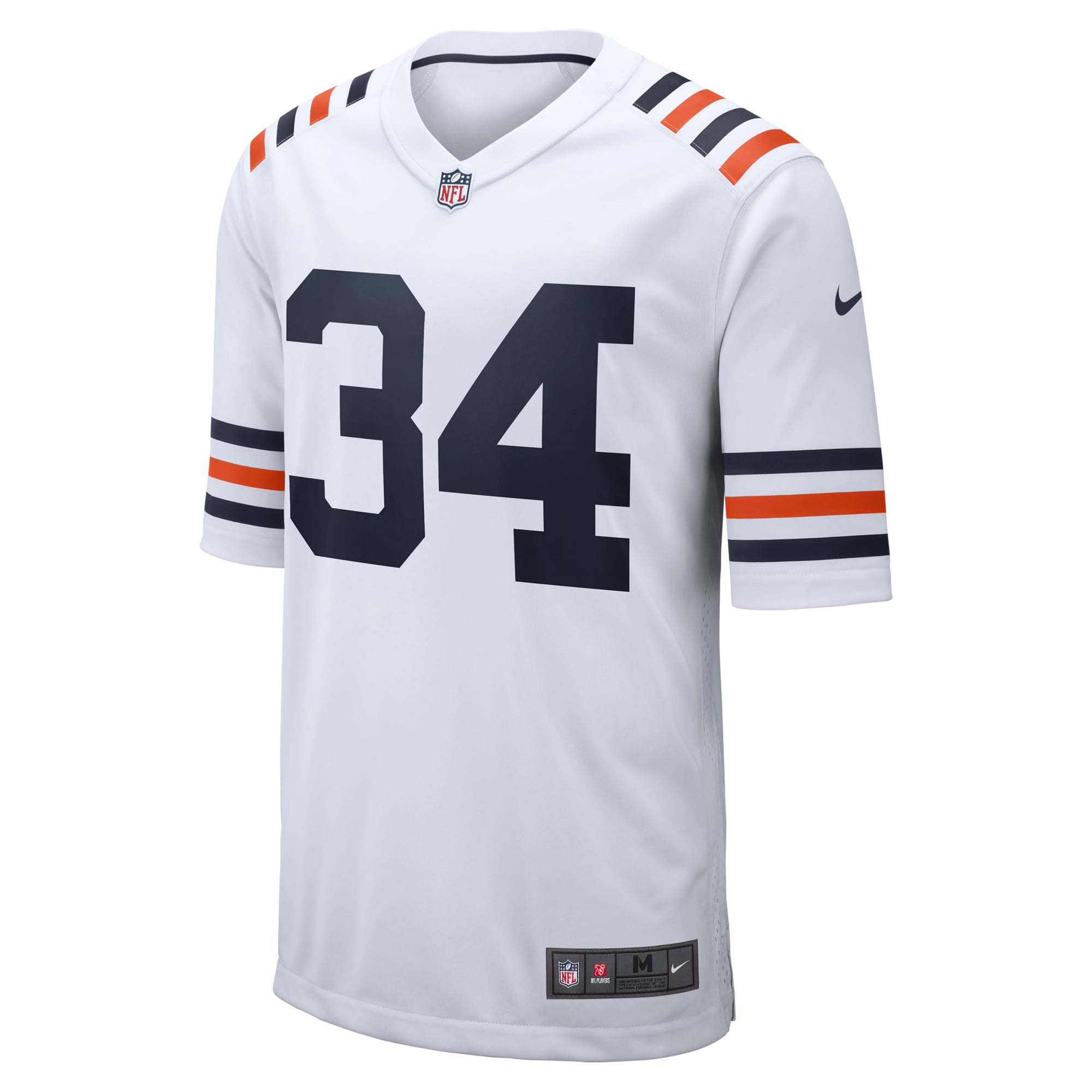 Walter Payton Retired Chicago Bears Game Jersey White NFL Football Fan Wear