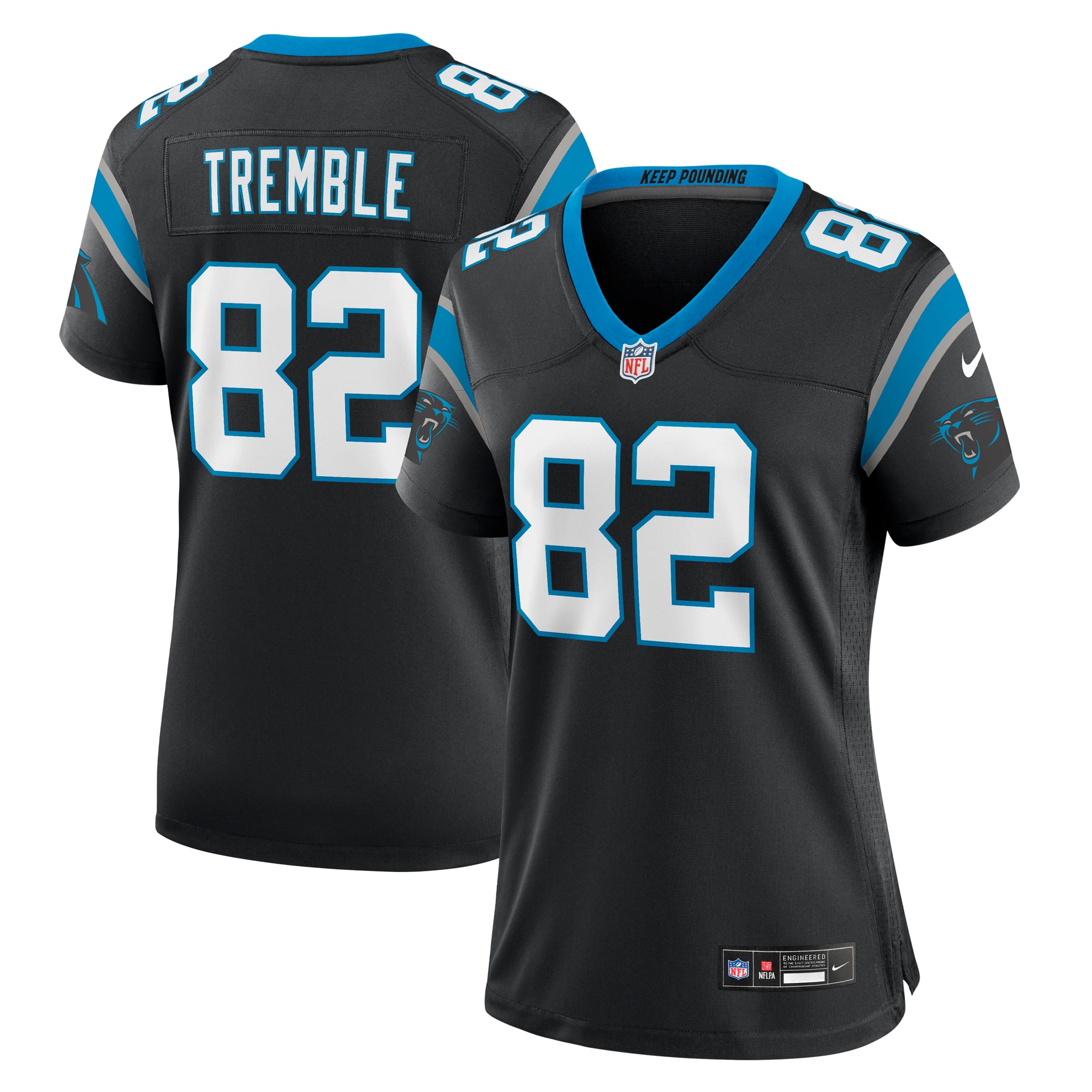Tommy Tremble Carolina Panthers Game Jersey Black NFL Football Fan Wear