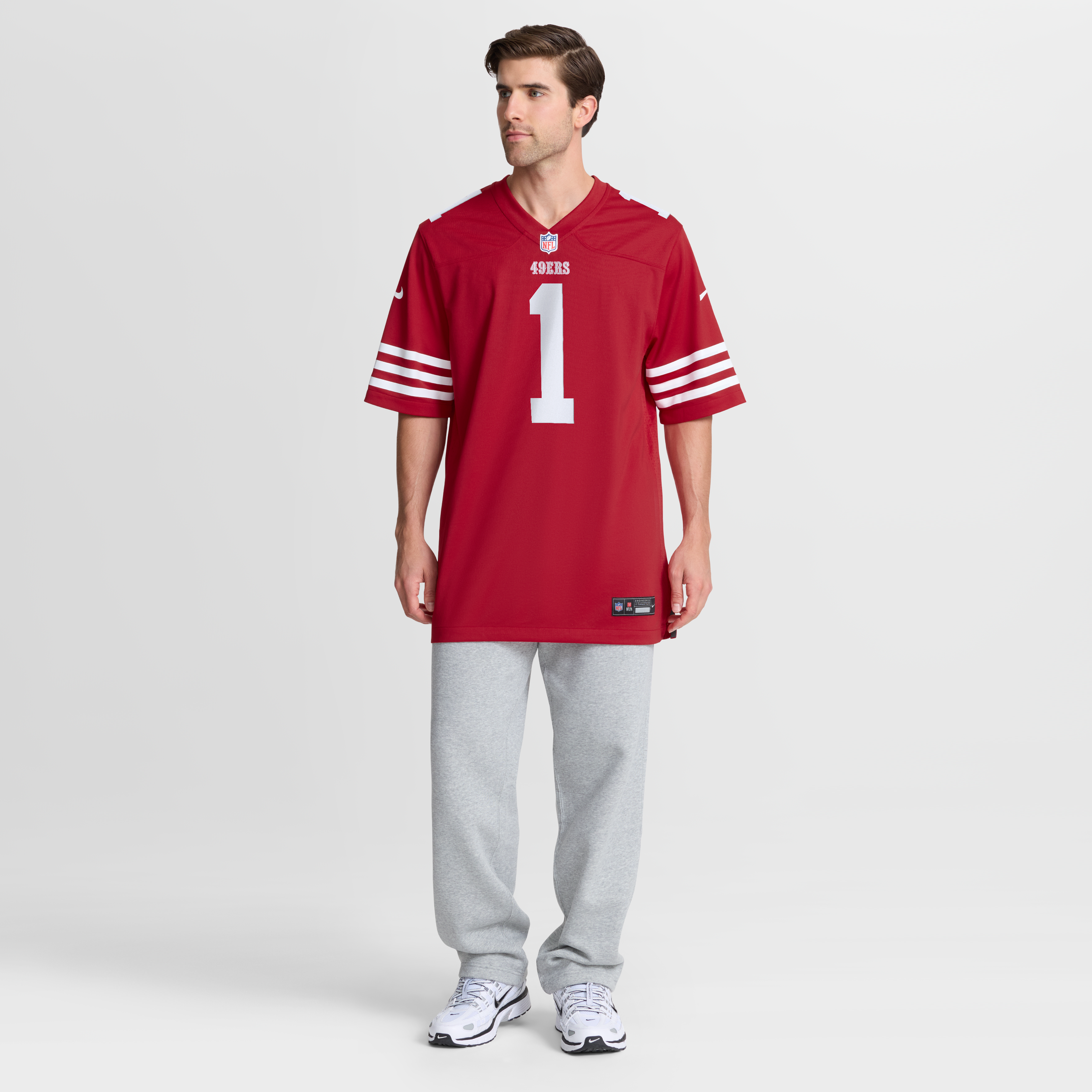 San Francisco 49ers Game Jersey No.1 Scarlet NFL Football Fan Wear