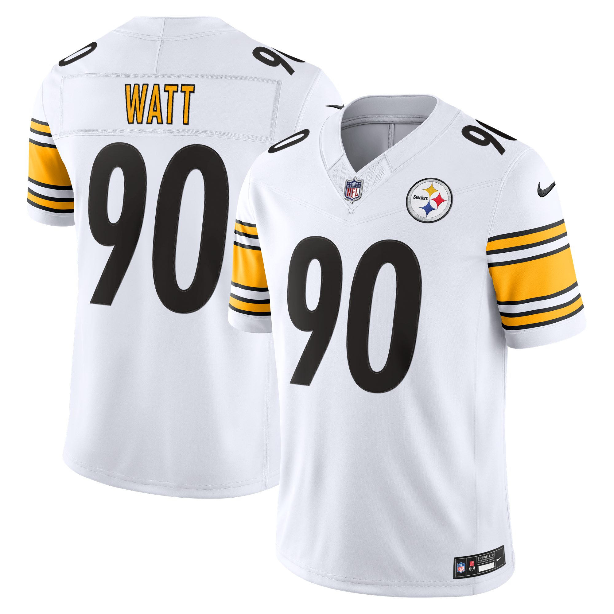 TJ Watt Pittsburgh Steelers Limited Jersey No.90 White NFL Football Fan Wear TJ Watt