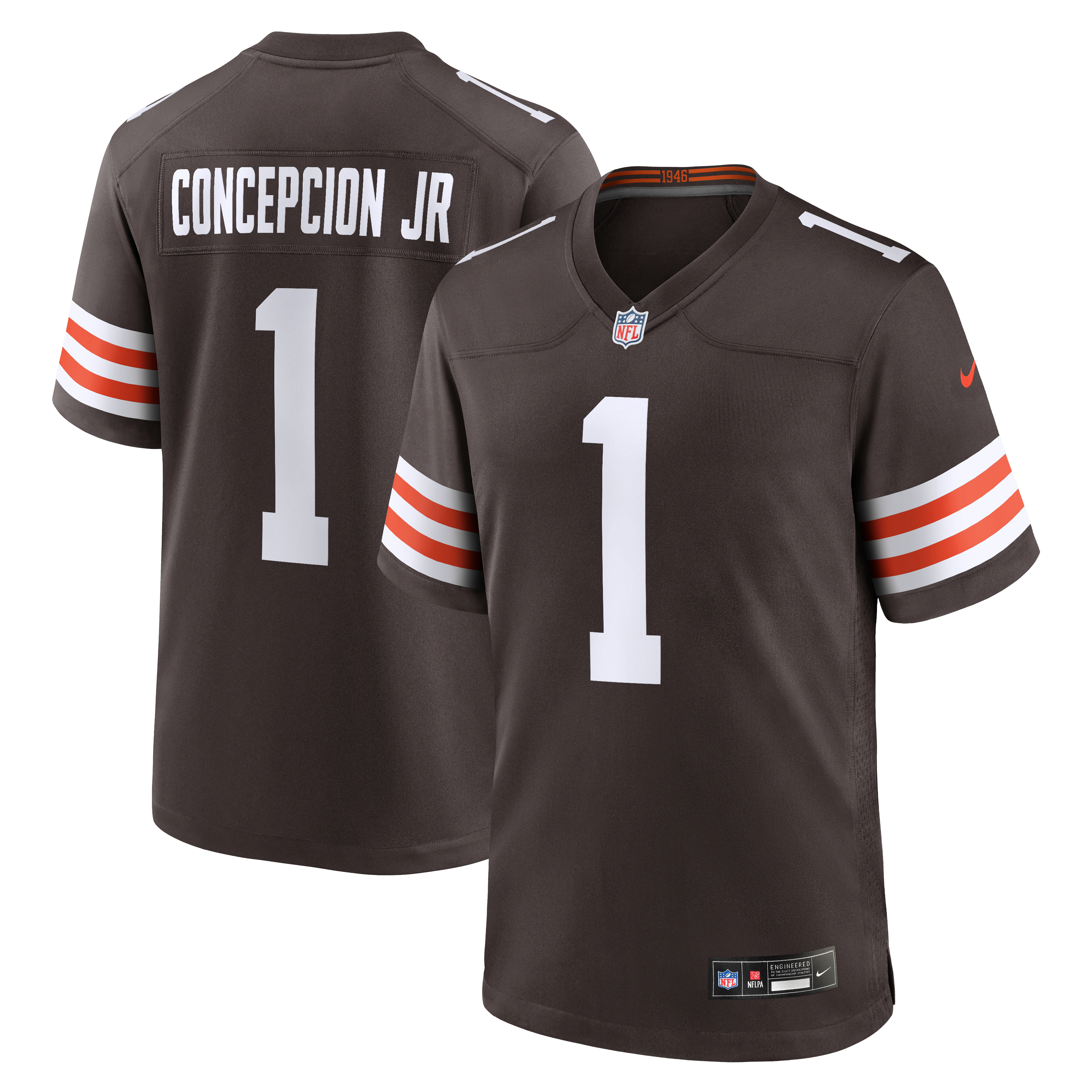 KC Concepcion Jr Cleveland Browns Game Jersey Brown NFL Football Fan Wear