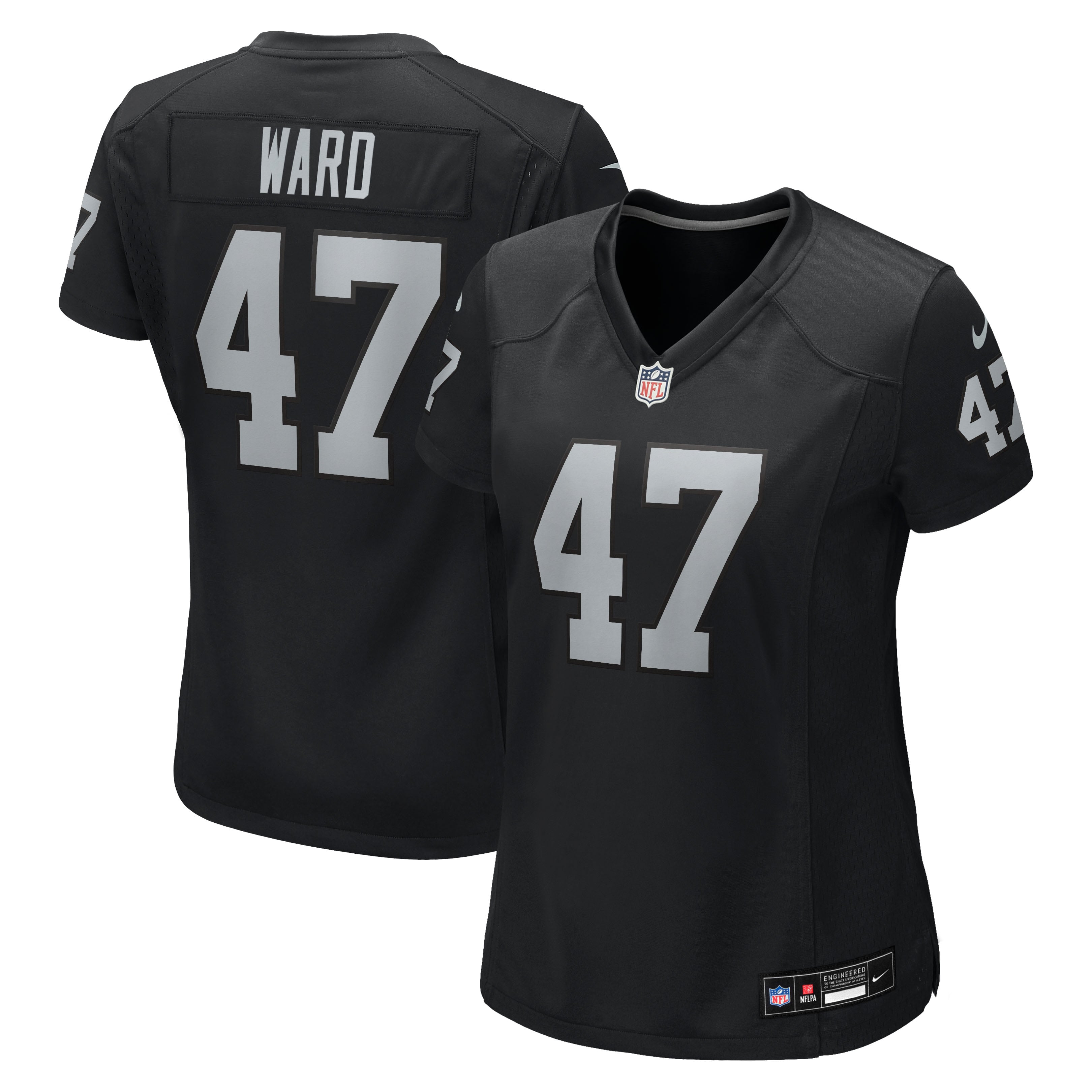 Alex Ward Las Vegas Raiders Game Jersey Black NFL Football Fan Wear Alex Ward